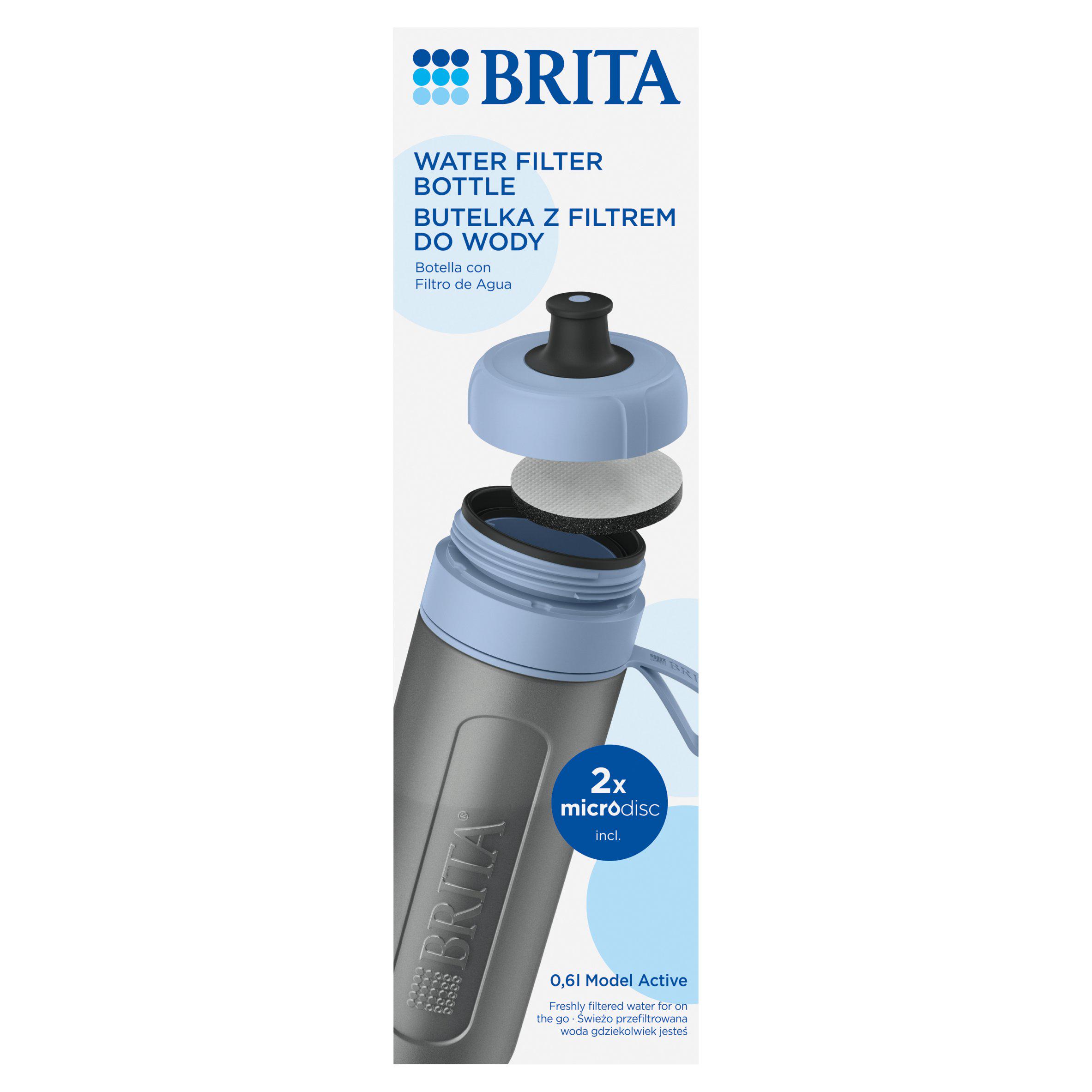 BRITA Sports Water Filter Bottle Model Active - Dark Blue - 600ml