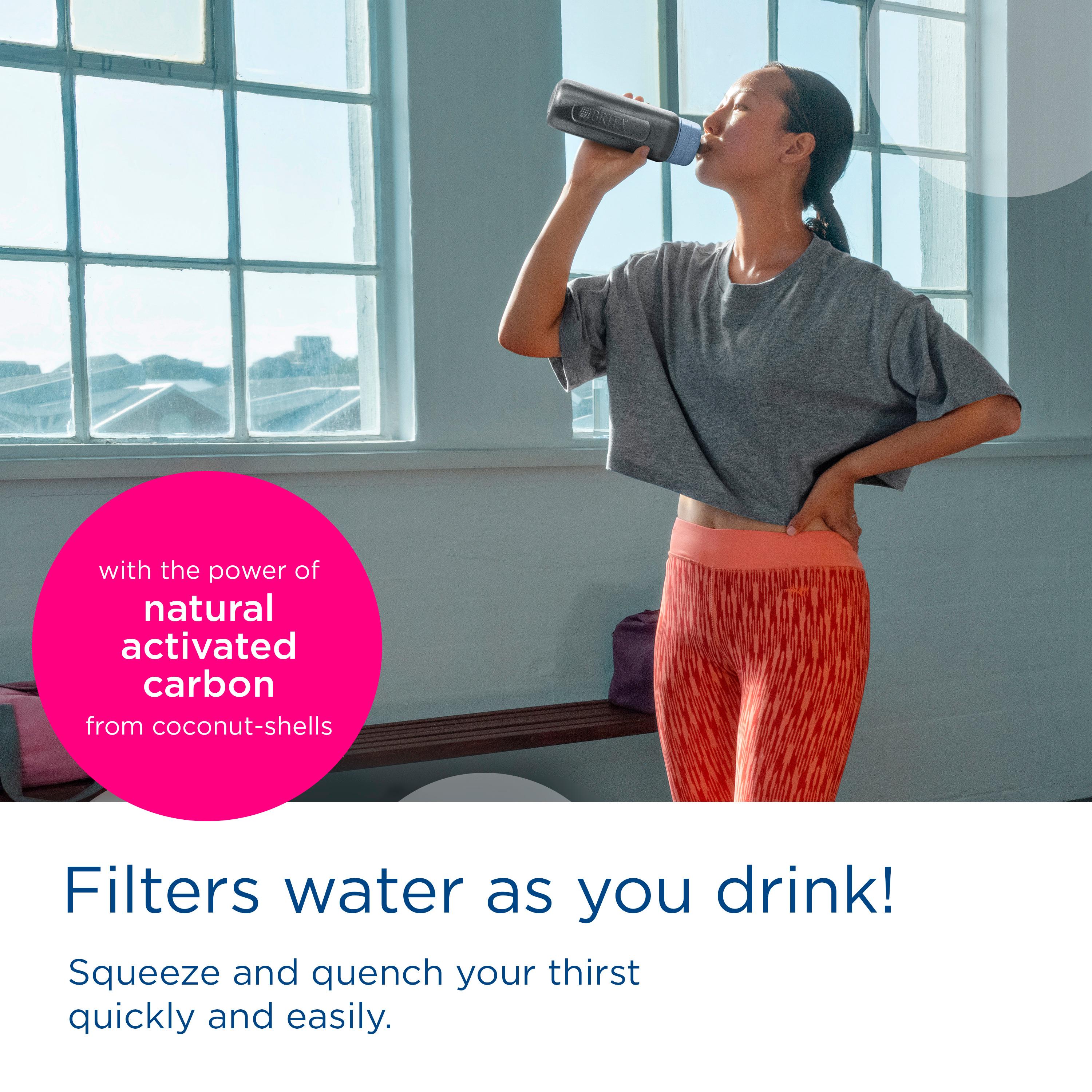 BRITA Sports Water Filter Bottle Model Active - Dark Blue - 600ml thumbnail 2