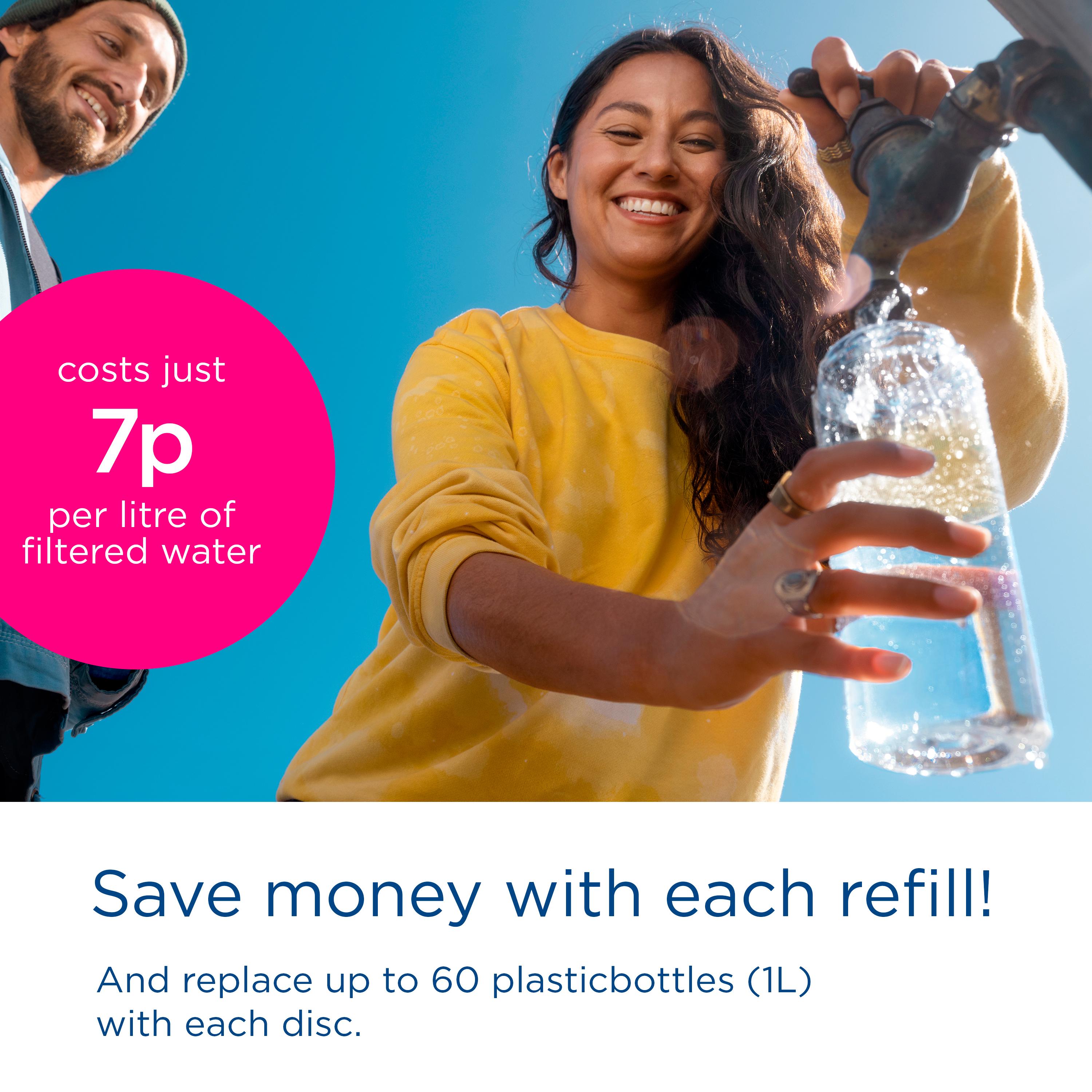BRITA 600ml Water Filter Bottle - Apricot thumbnail 4