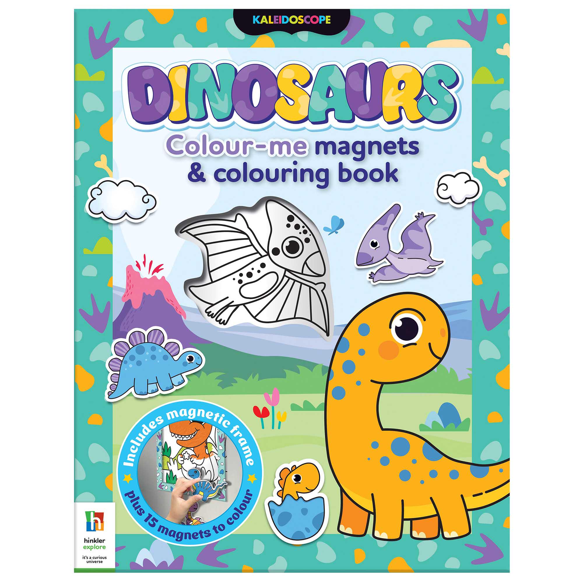 Colour Me Magnets Dinosaurs Book