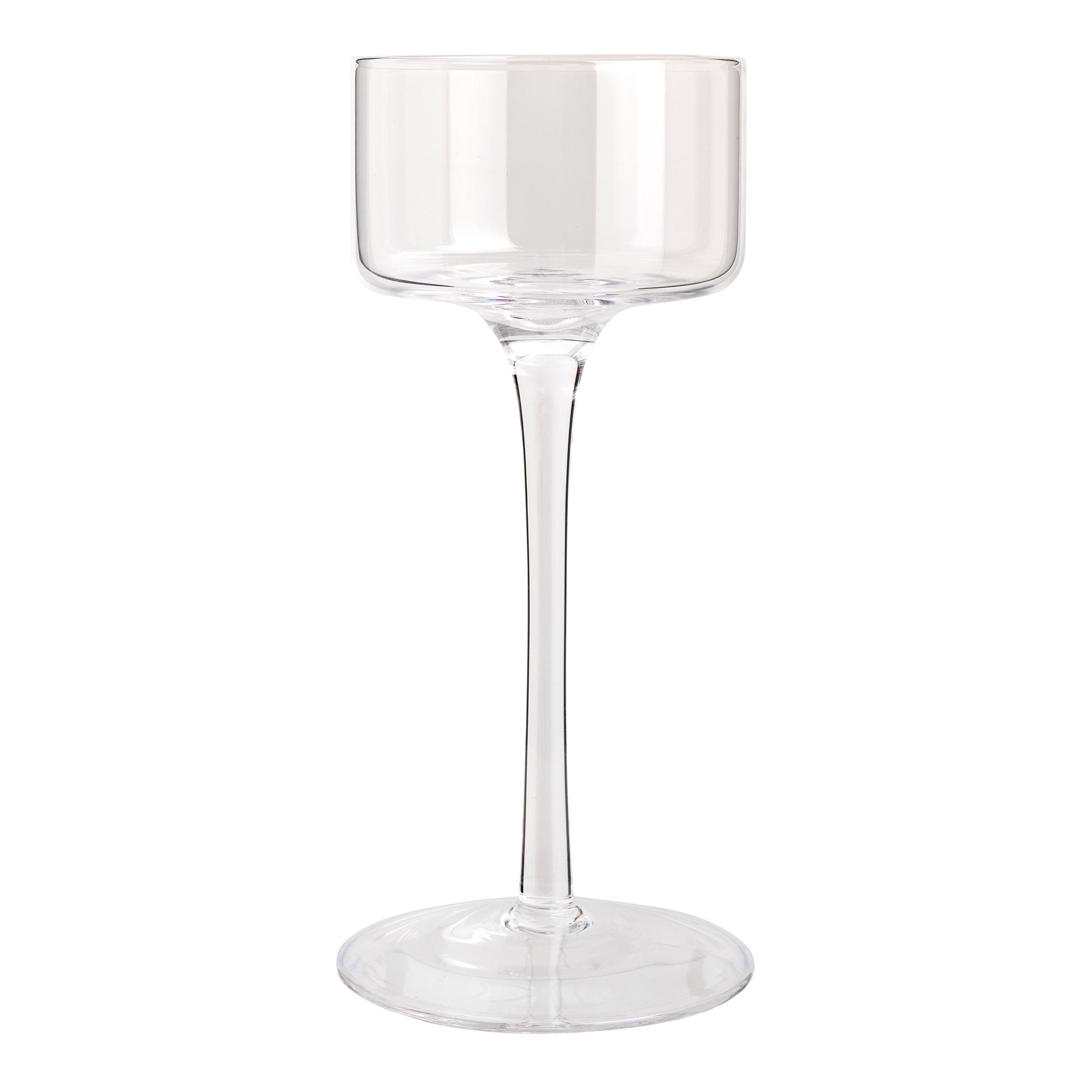 Habitat Medium Clear Long Stem Glass Pillar Holder