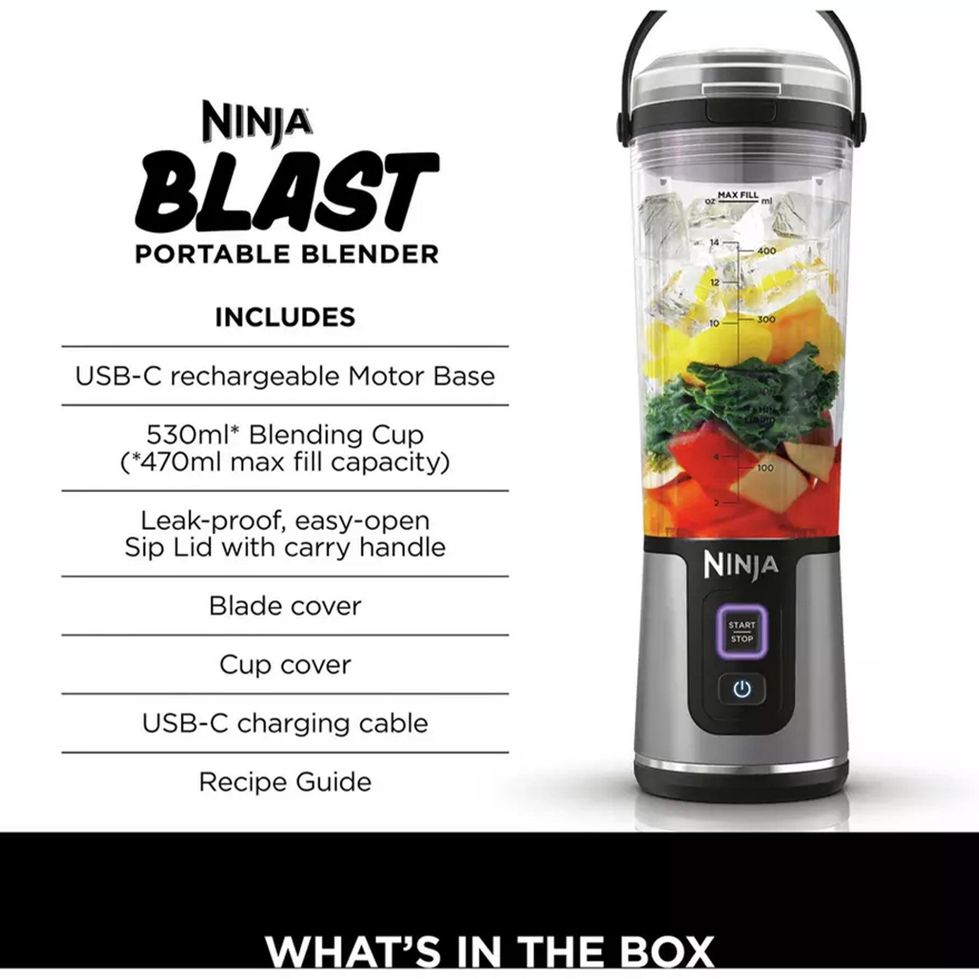Ninja BC151UKBK Blast Portable Hand Blender - Black thumbnail 4