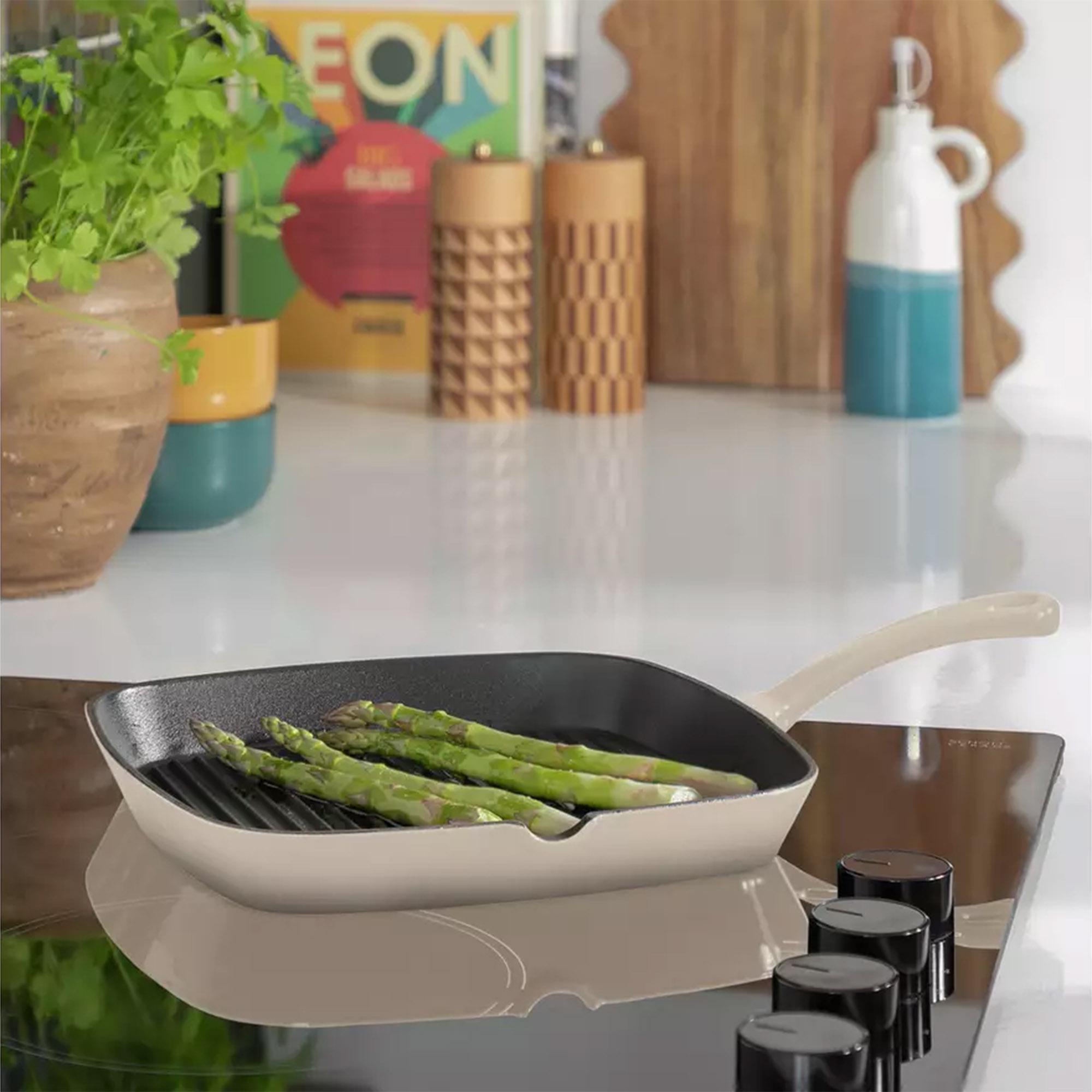 Habitat 23cm Cast Iron Griddle Pan - Cream thumbnail 2