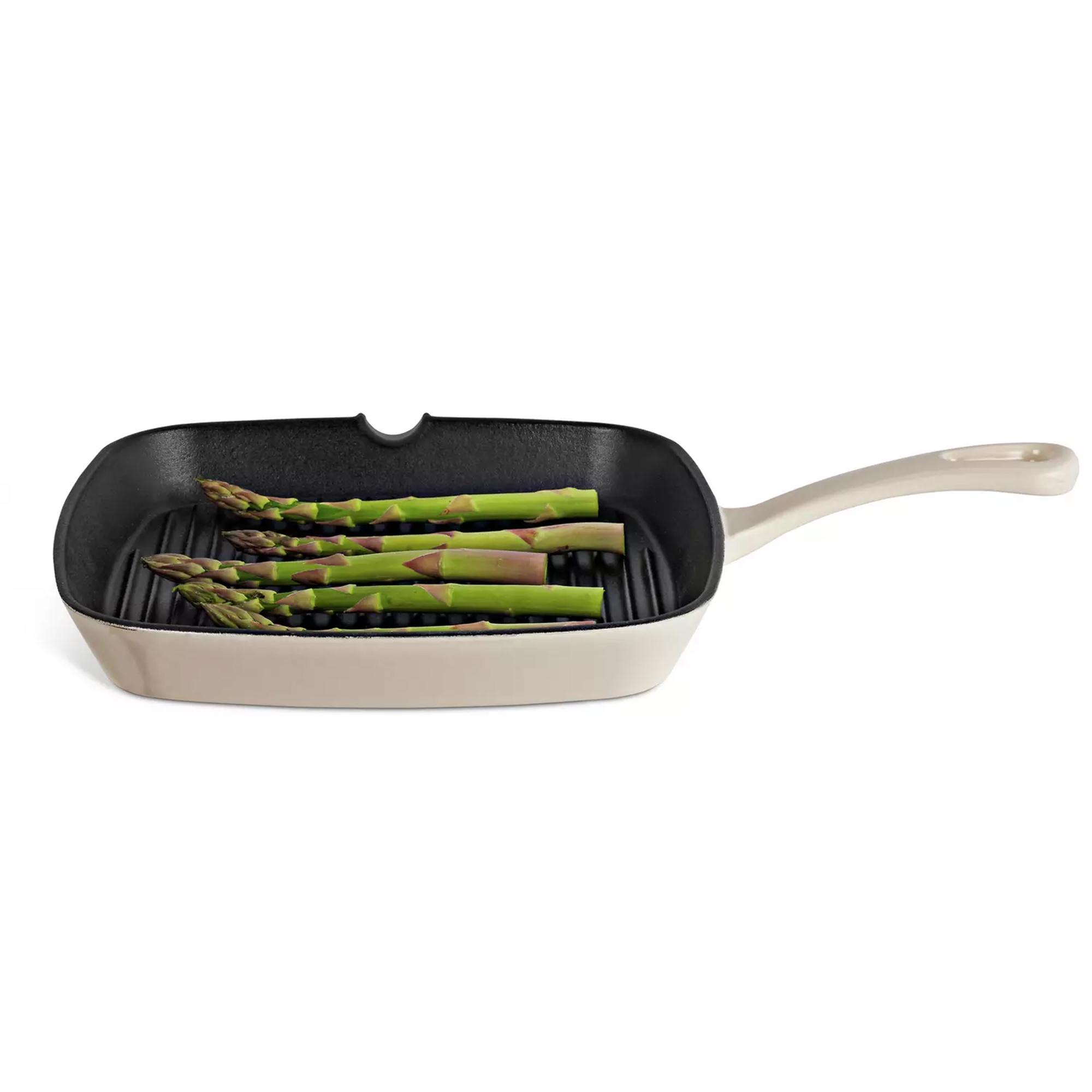 Habitat 23cm Cast Iron Griddle Pan - Cream thumbnail 3