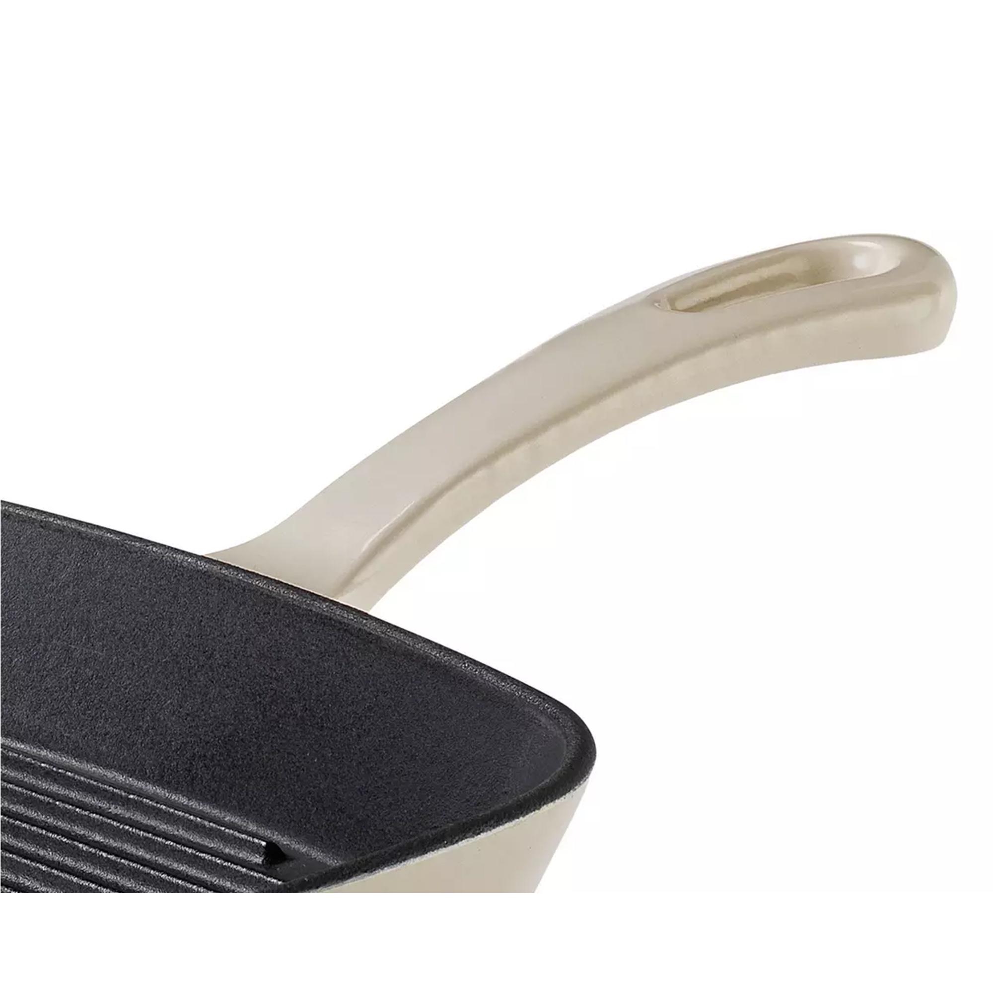 Habitat 23cm Cast Iron Griddle Pan - Cream thumbnail 4