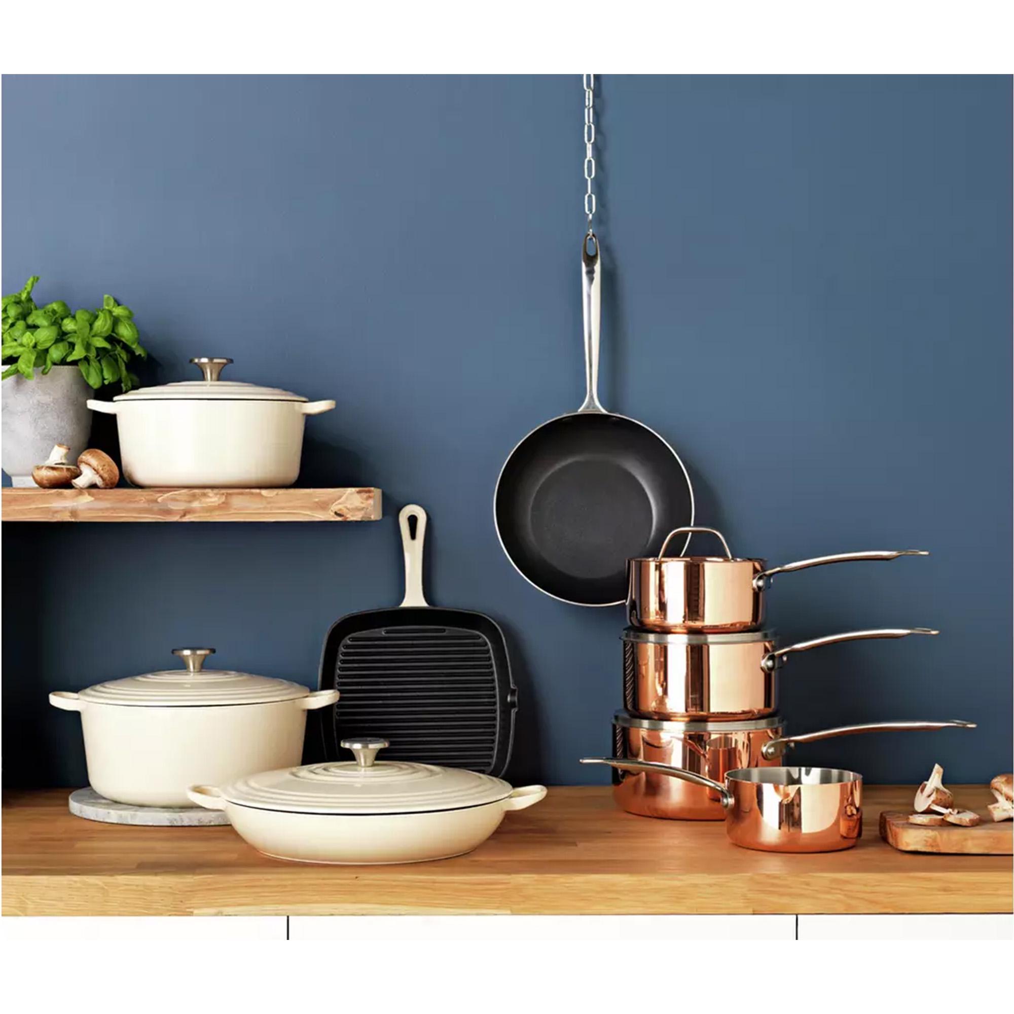 Habitat 23cm Cast Iron Griddle Pan - Cream thumbnail 5