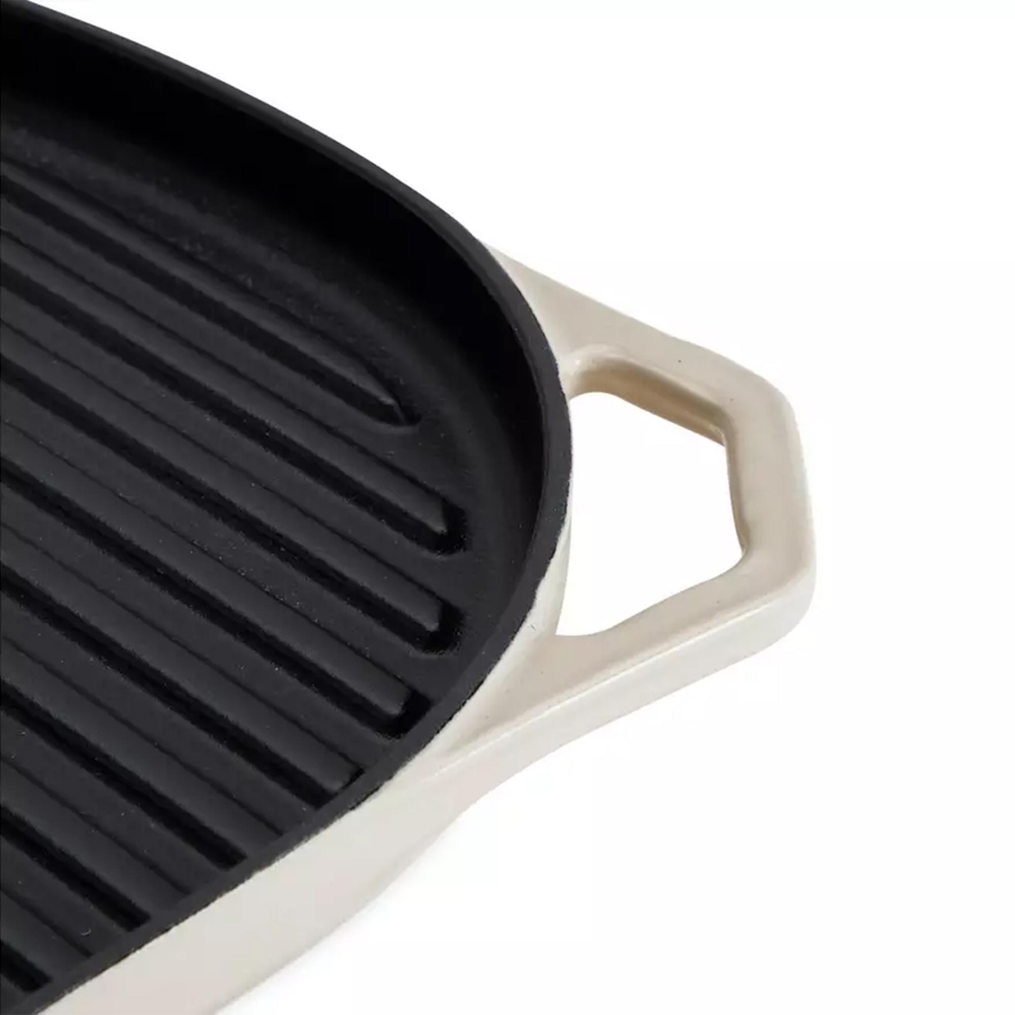 Habitat Large Cast Iron Grill Pan - Cream thumbnail 3