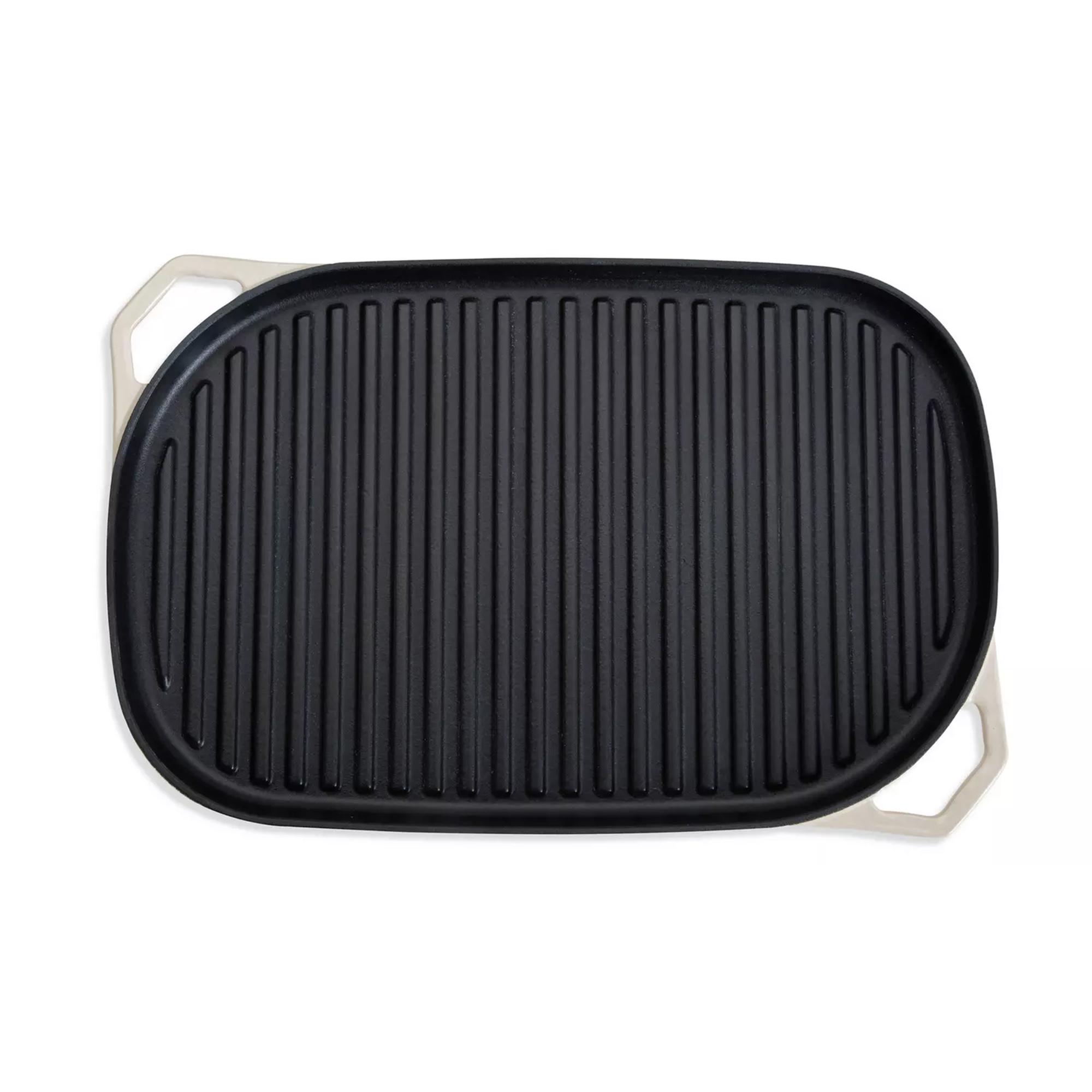 Habitat Large Cast Iron Grill Pan - Cream thumbnail 5