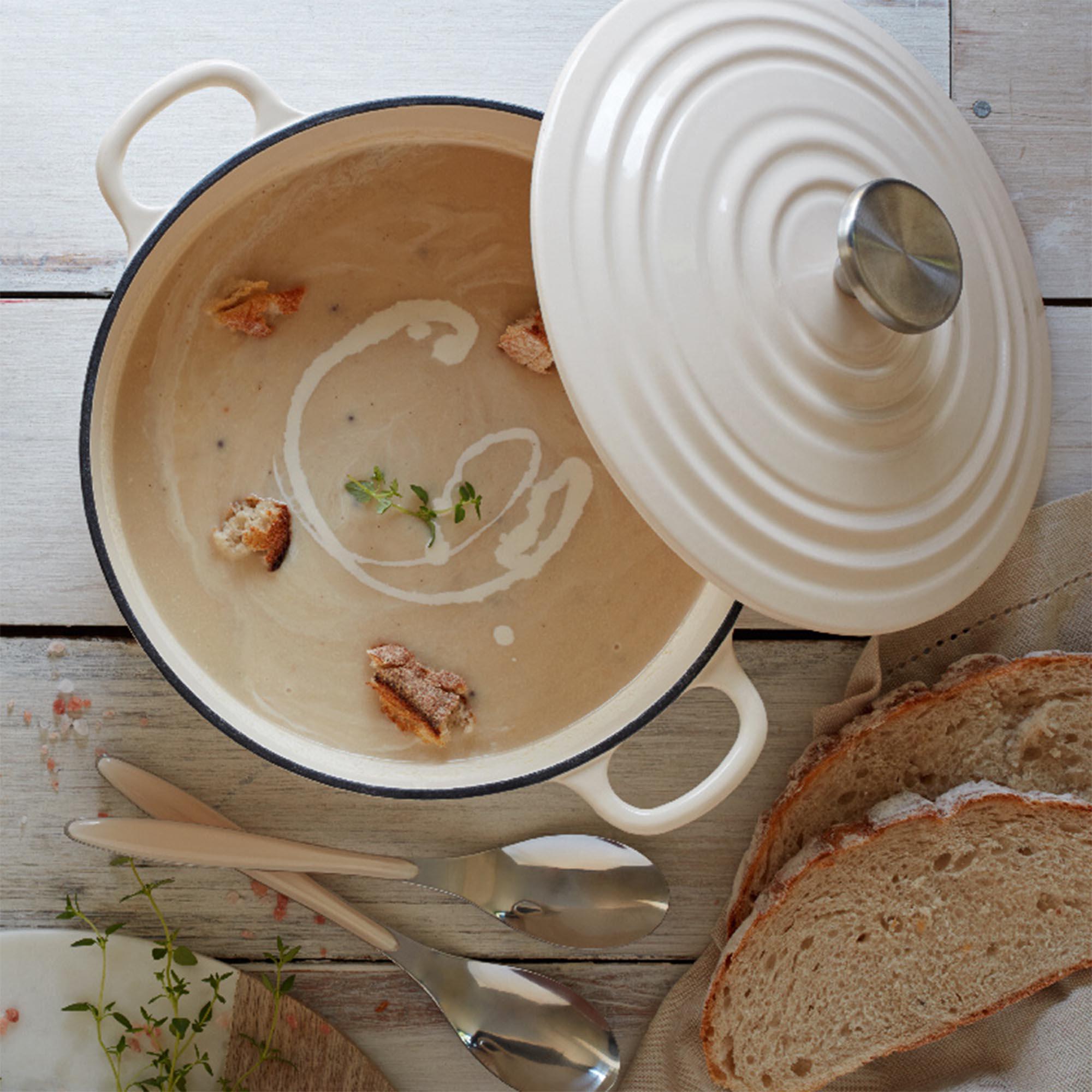 Habitat 3.3 Litre Cast Iron Casserole Dish - Cream thumbnail 2