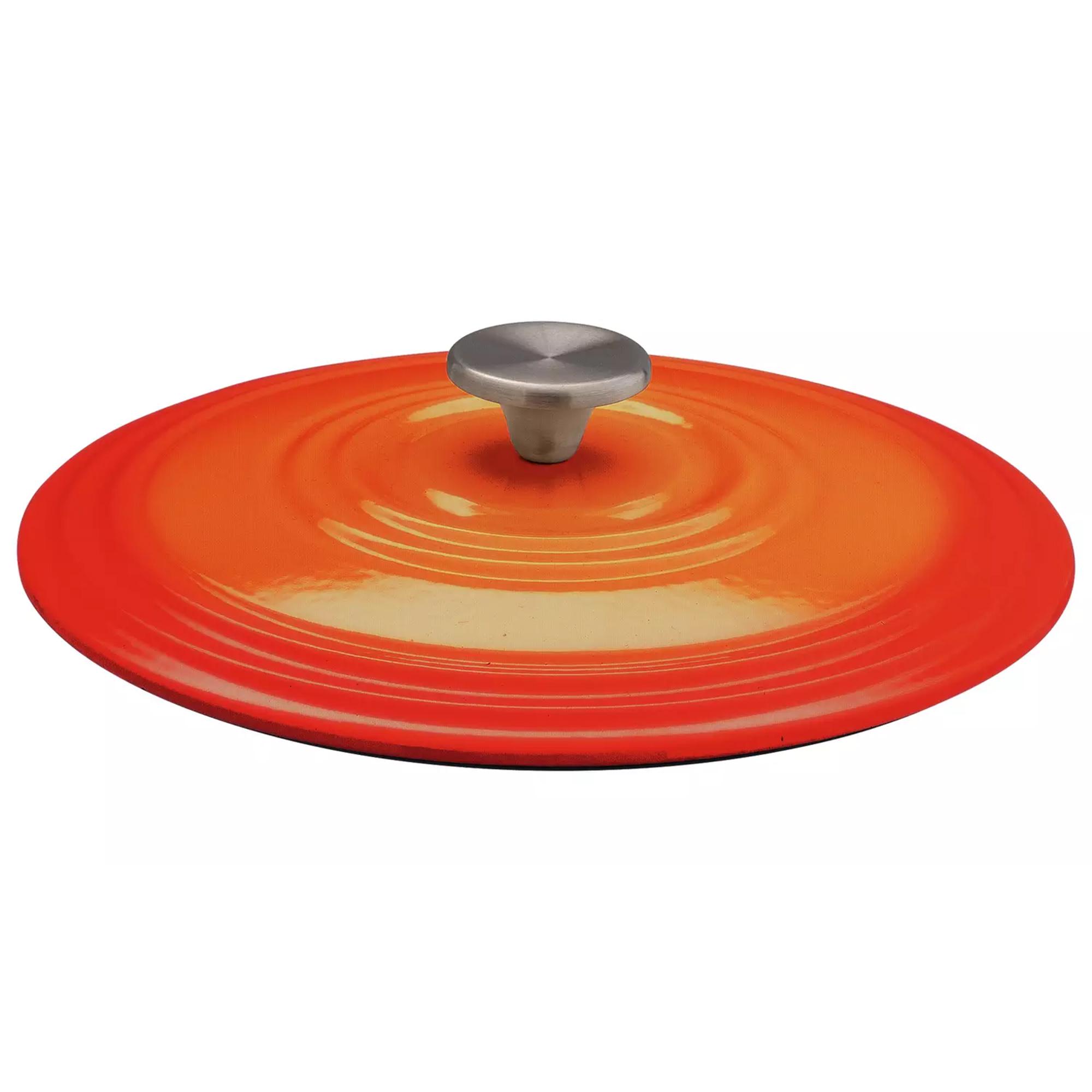 Habitat 5.3 Litre Cast Iron Casserole Dish - Orange thumbnail 3