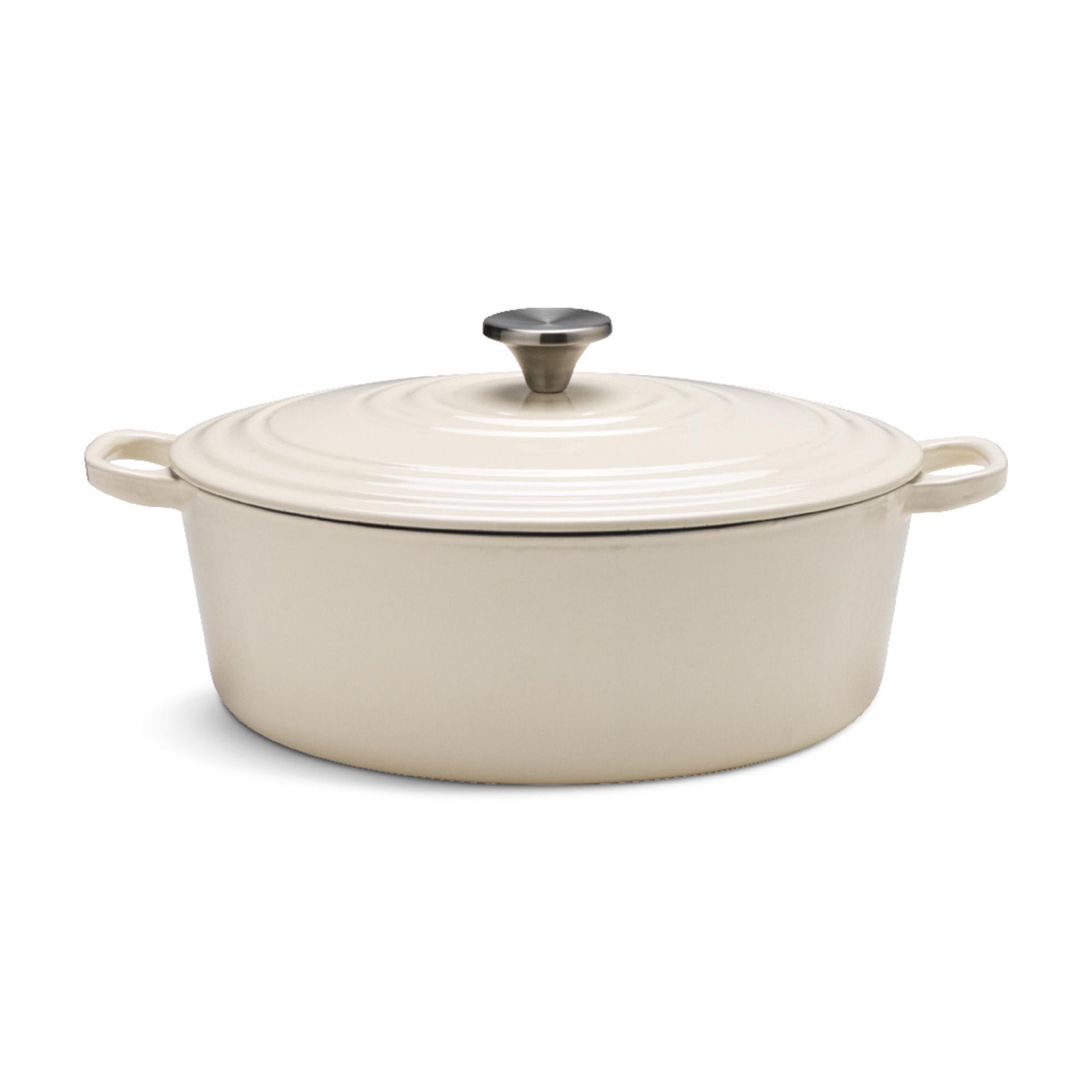 Habitat 4.7 Litre Cast Iron Casserole Dish - Cream
