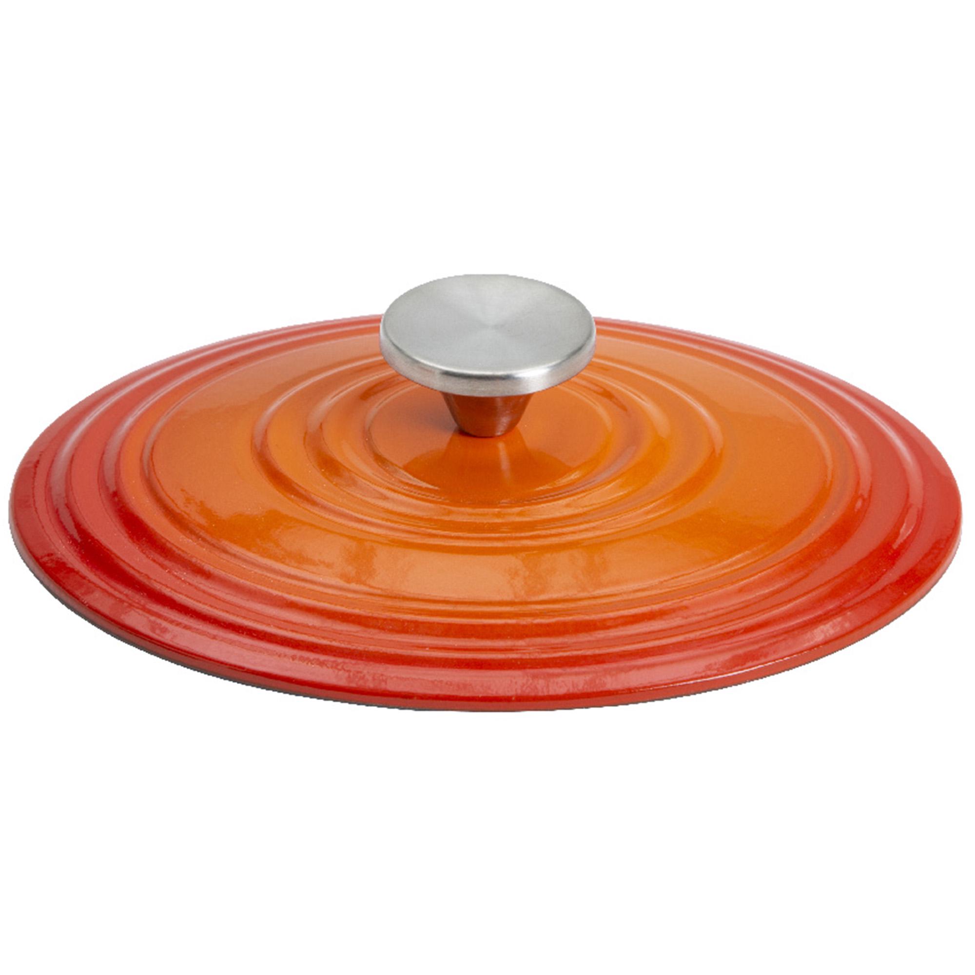 Habitat 4.7 Litre Cast Iron Oval Casserole Dish - Orange thumbnail 4