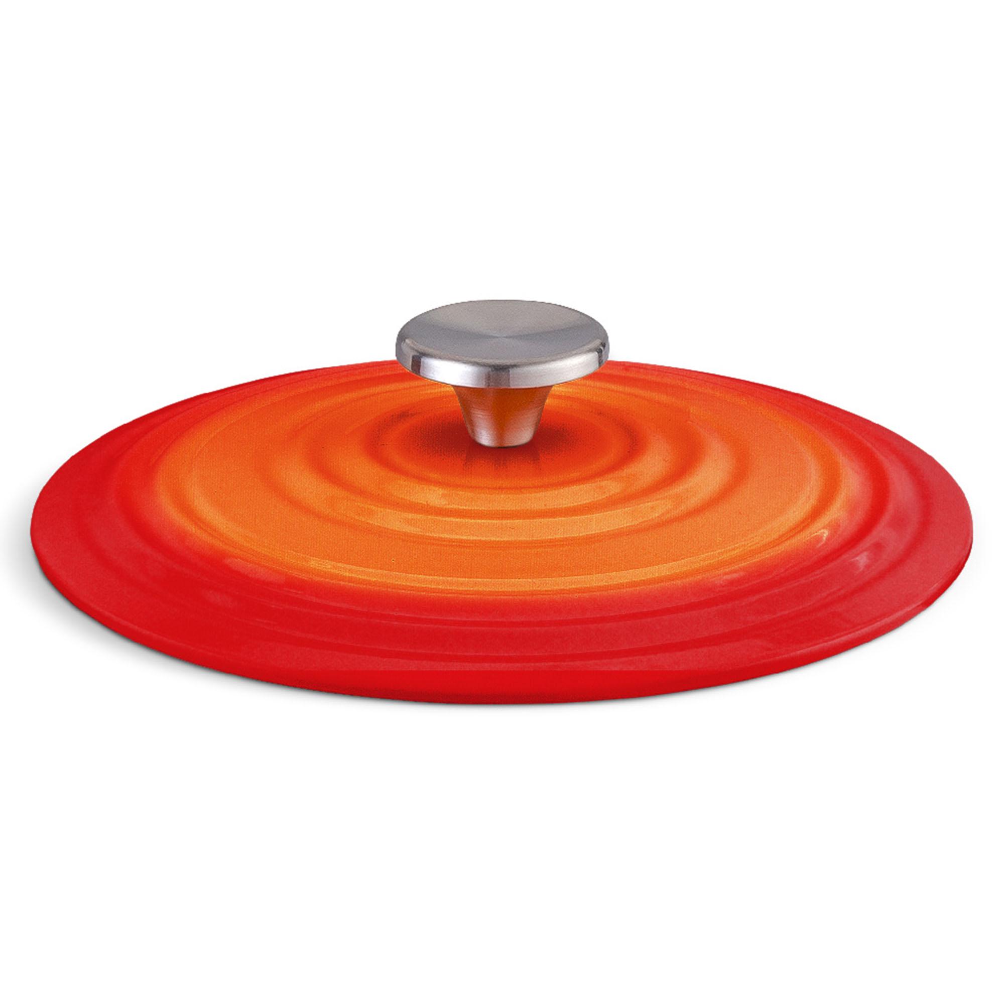 Habitat 3.3 Litre Cast Iron Casserole Dish - Orange thumbnail 4