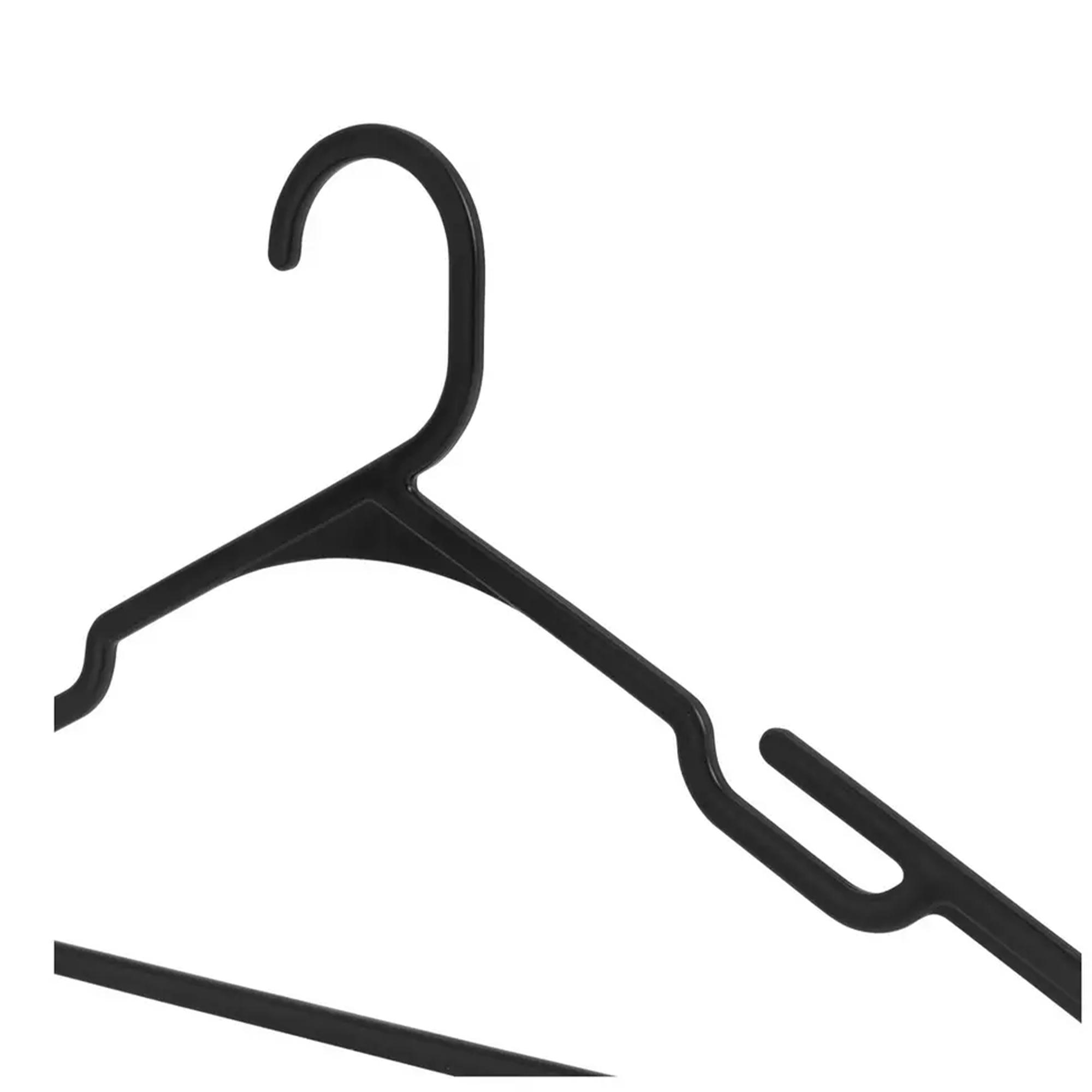 Sainsbury's Home Essentials Pack of 5 Plastic Hangers - Black thumbnail 2