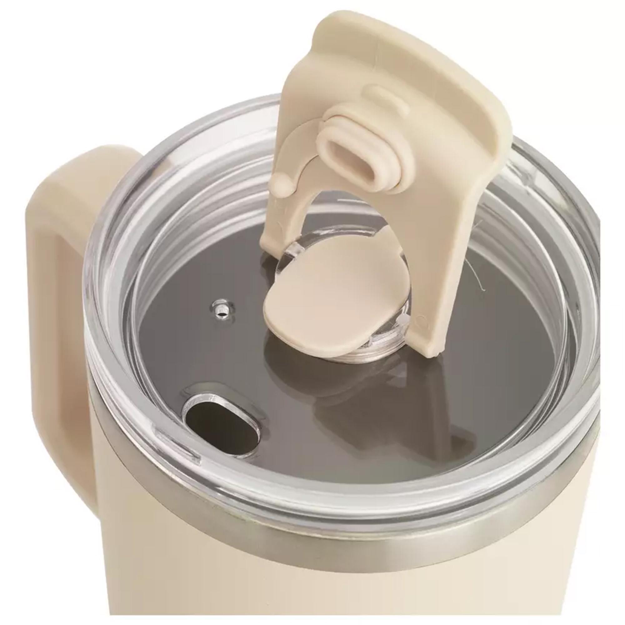 Sainsbury's Home Beige Stainless Steel Travel Coffee Cup - 1180ml thumbnail 2