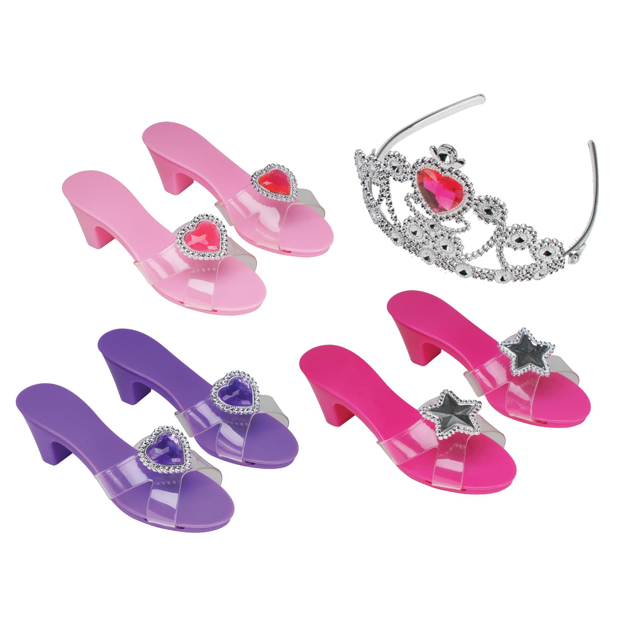Chad Valley Pair of 3 Shoes & Tiara Set