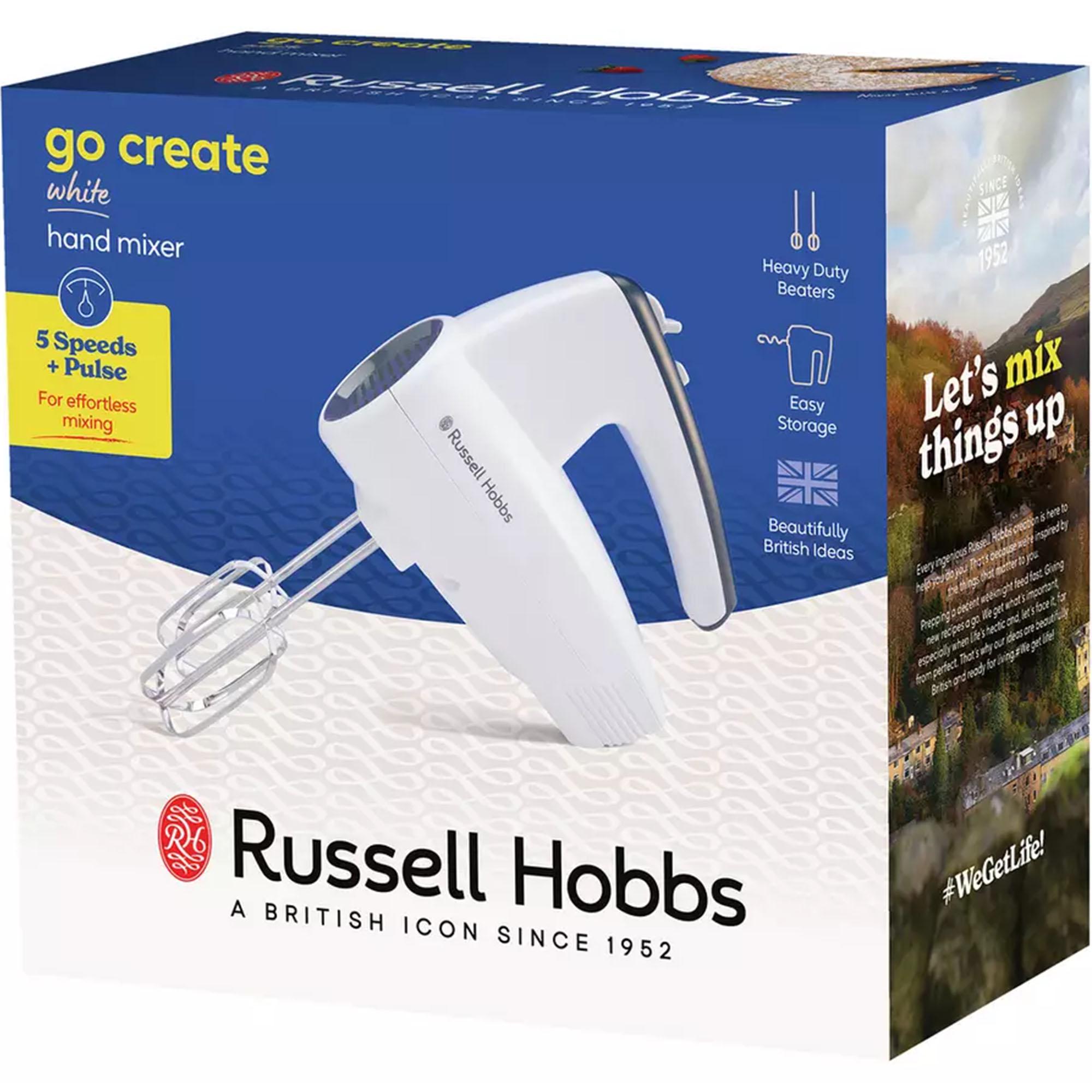 Russell Hobbs Go Create White Electric Hand Mixer 27520 thumbnail 5
