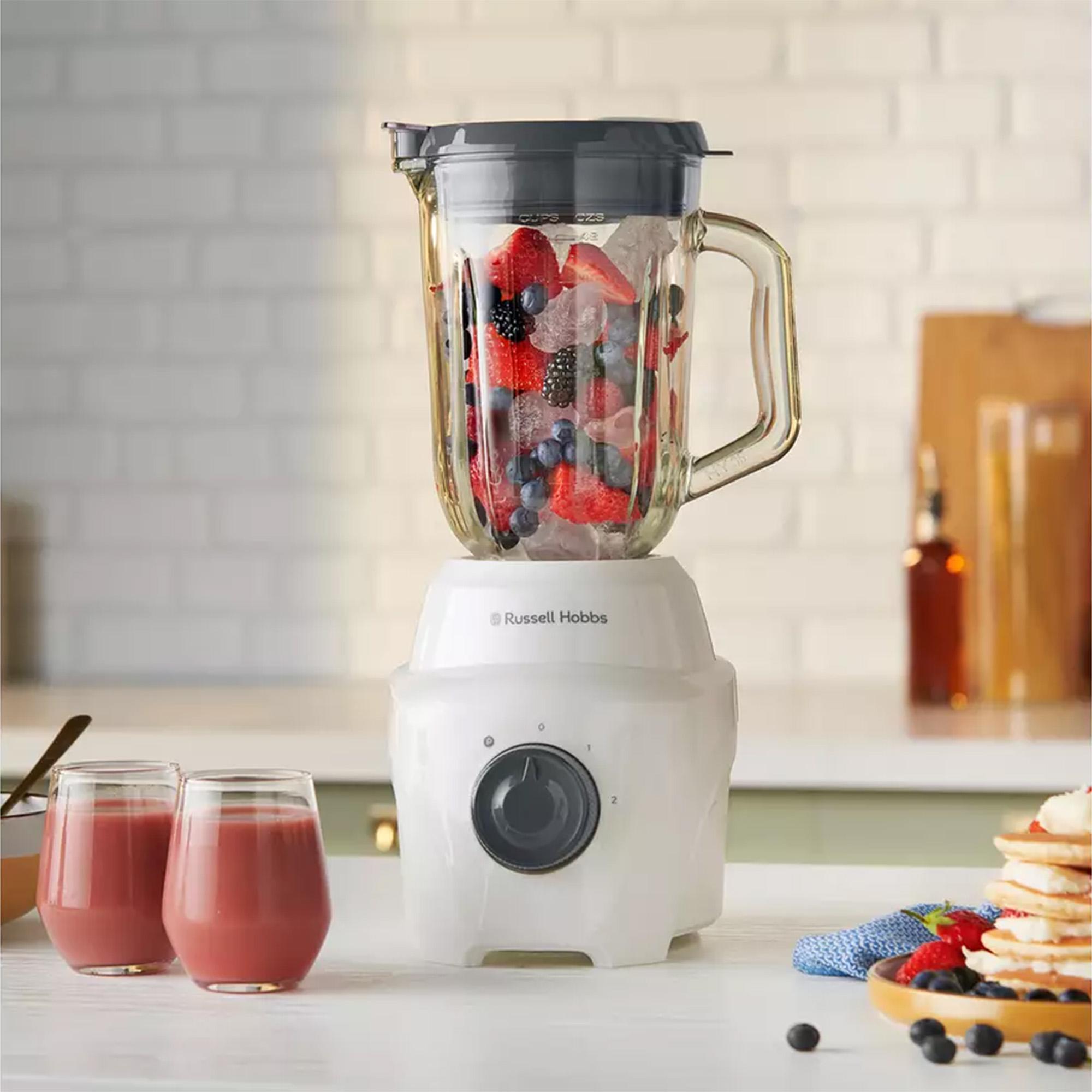Russell Hobbs Go Create White 1.5L Glass Jug Blender 27580 thumbnail 2