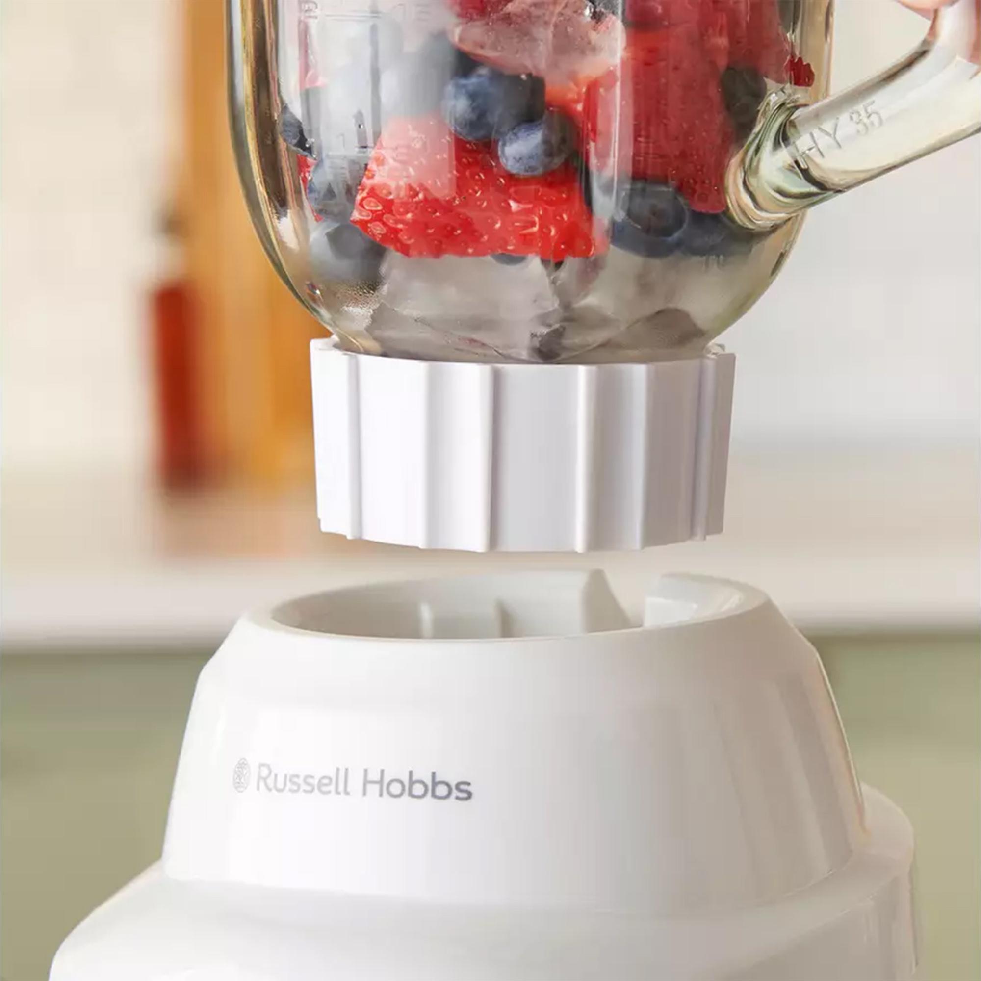 Russell Hobbs Go Create White 1.5L Glass Jug Blender 27580 thumbnail 4