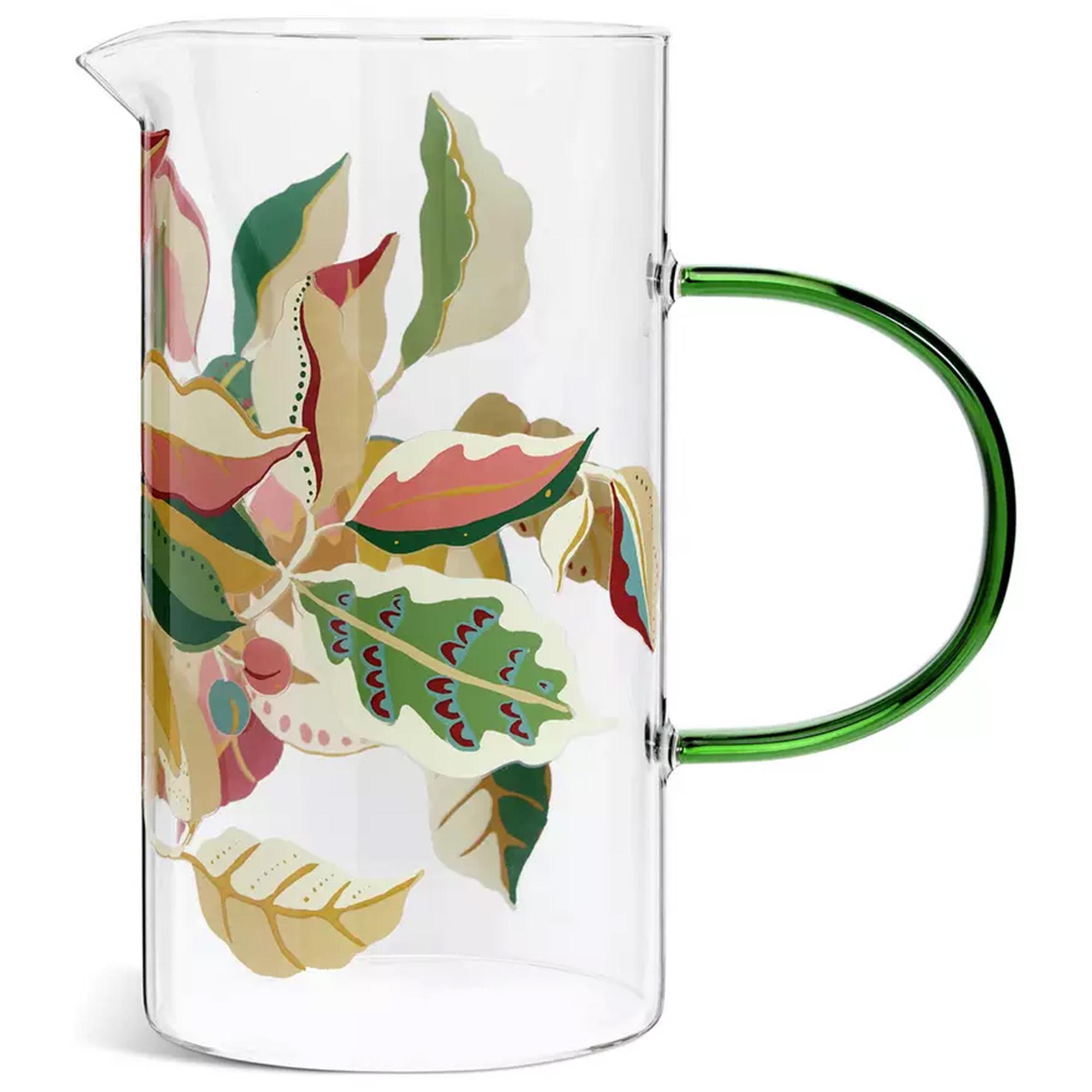 Habitat x Sanderson & National Trust Berries Glass Jug thumbnail 2
