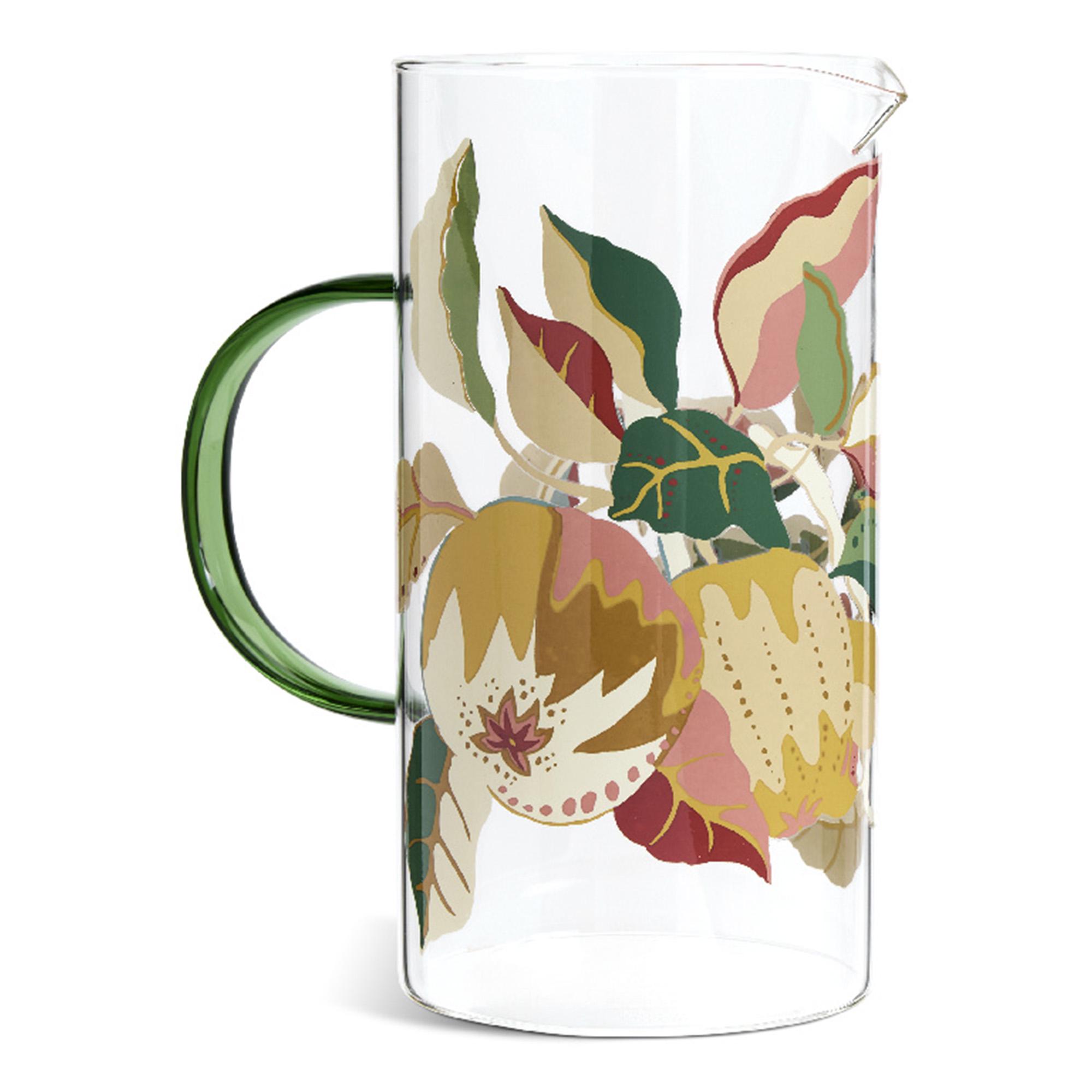Habitat x Sanderson & National Trust Berries Glass Jug thumbnail 4