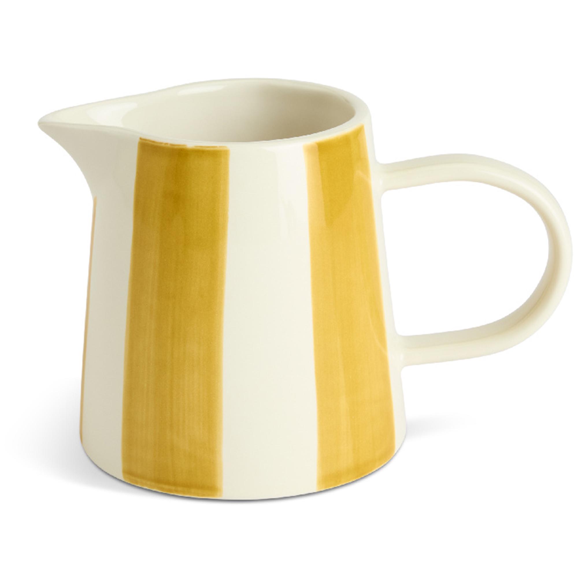 Habitat x Sanderson & National Trust Handpainted Small Stripe Mustard Jug thumbnail 5