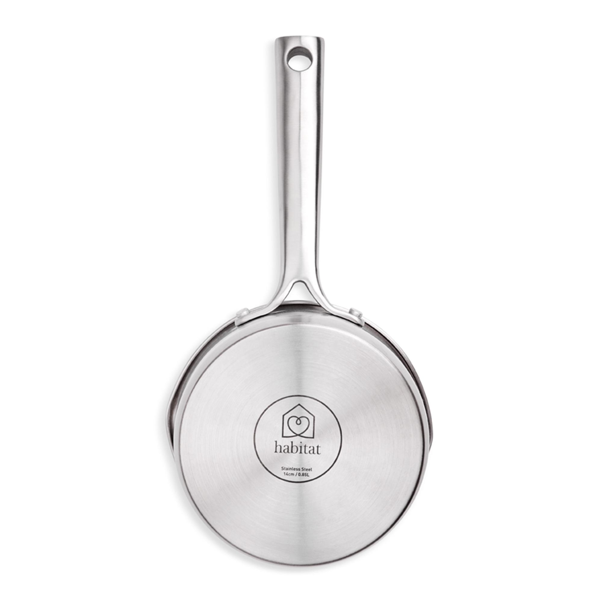 Habitat ellipse brushed stainless steel 14cm milk pan thumbnail 3