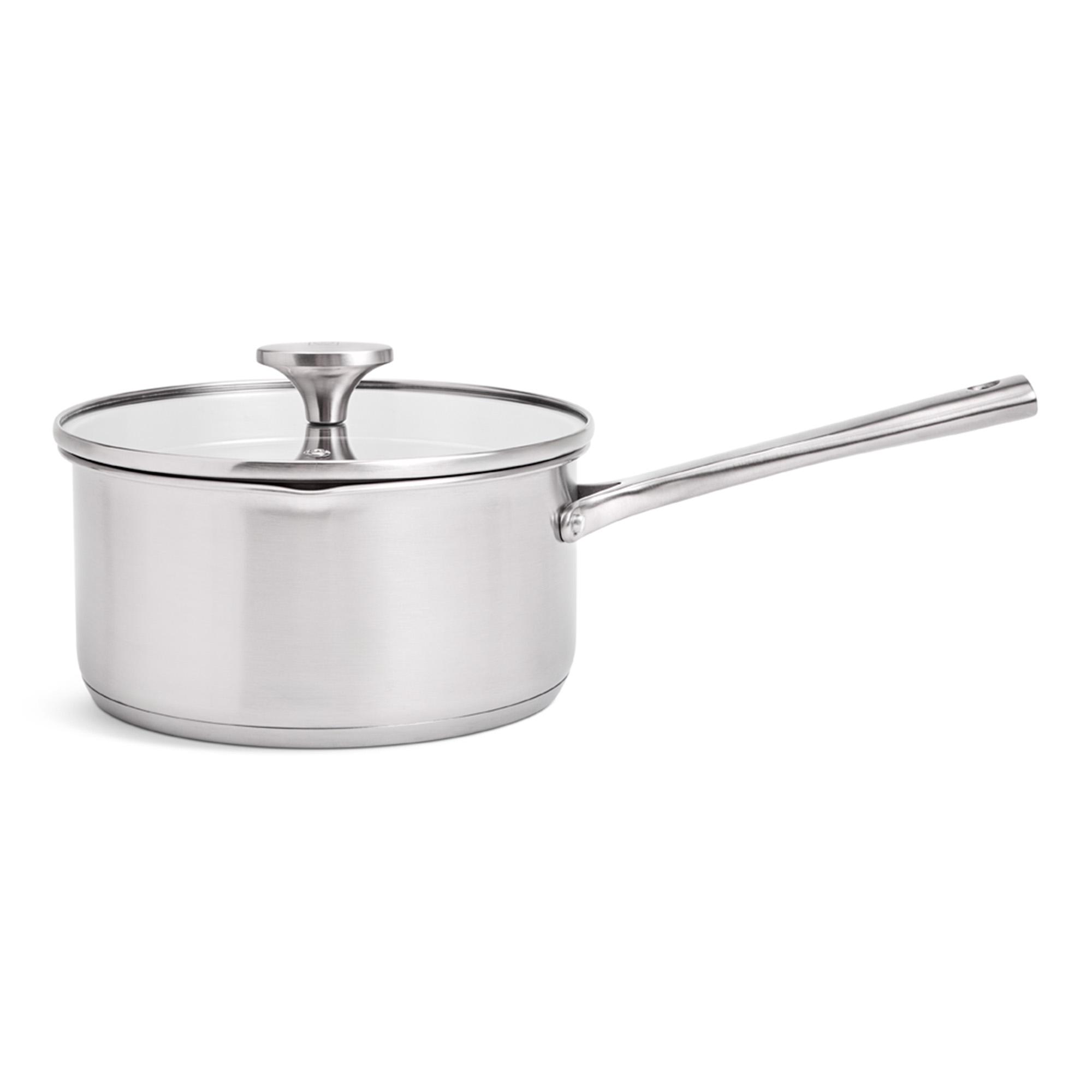 Habitat Ellipse Brushed Stainless Steel 18cm Saucepan thumbnail 2