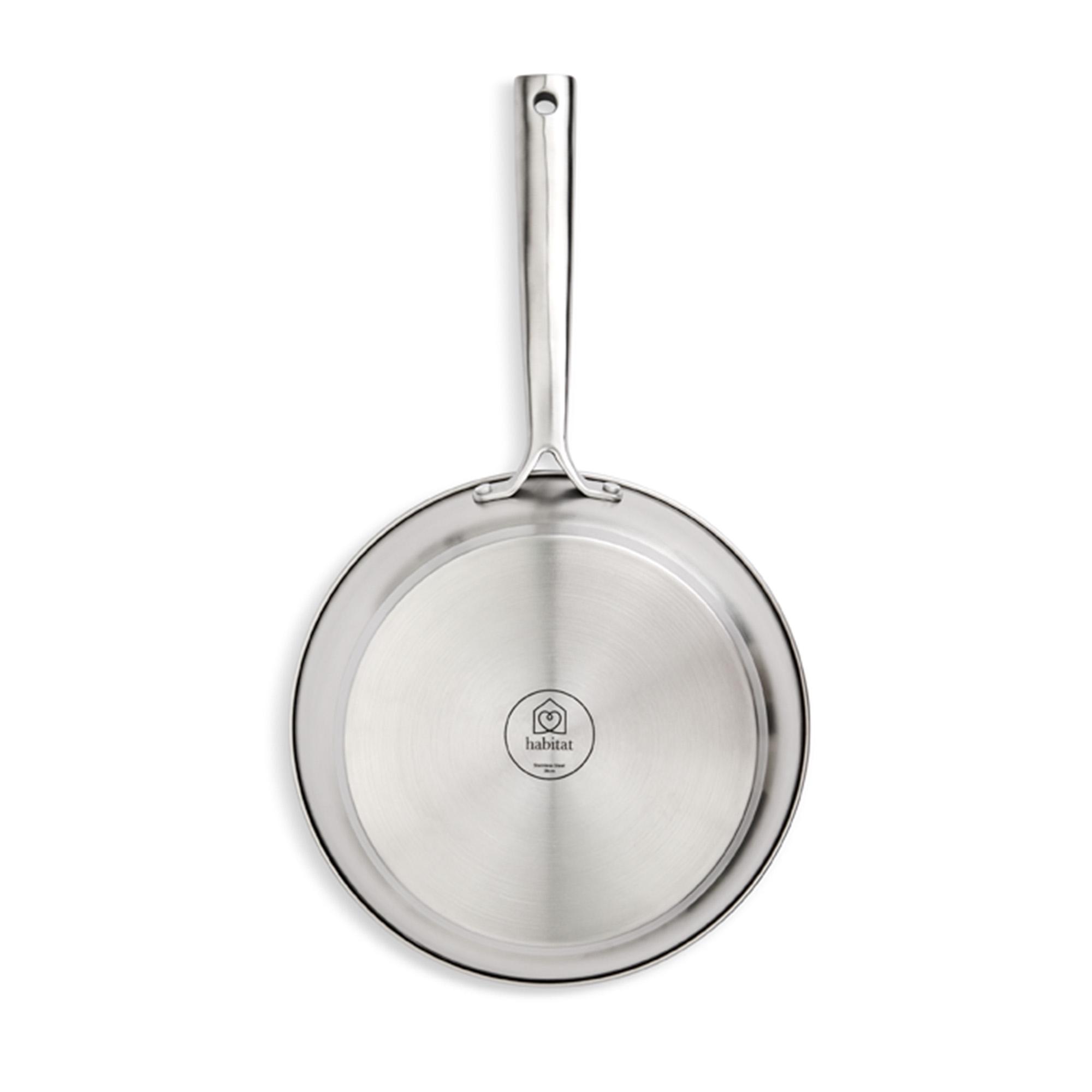 Habitat Ellipse Brushed Stainless Steel 28cm Frying Pan thumbnail 4