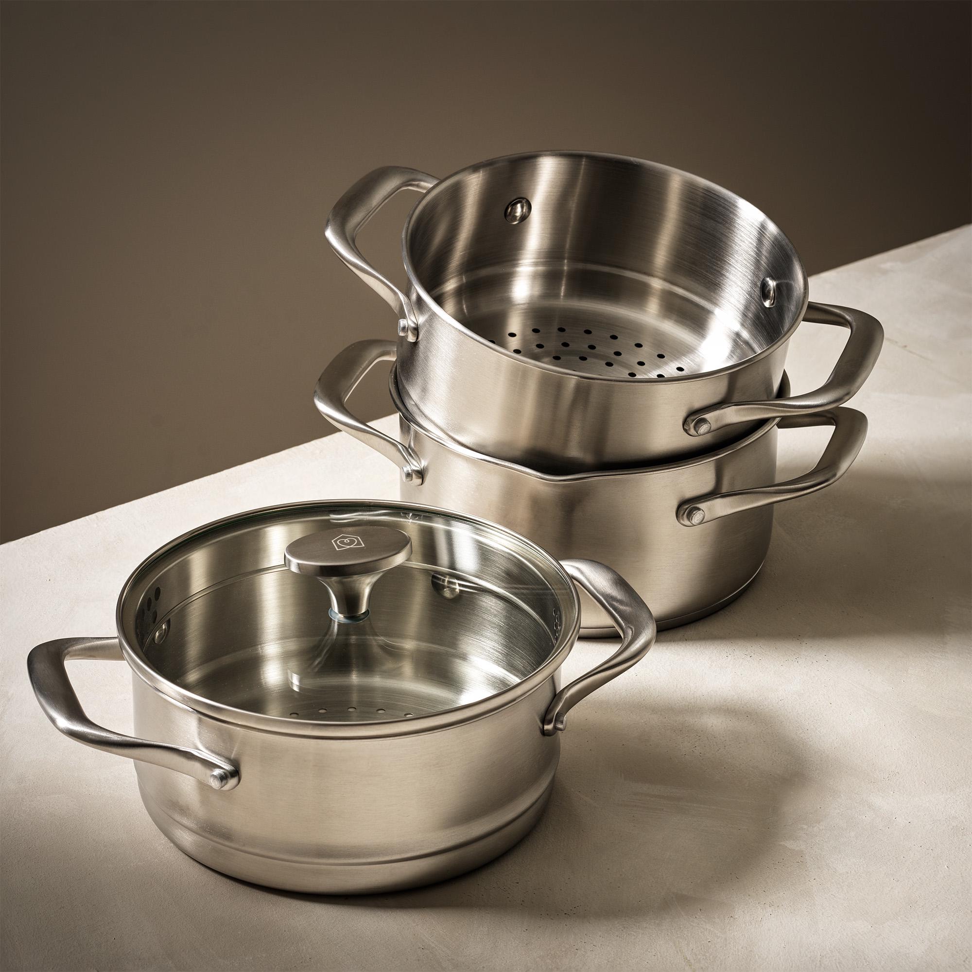 Habitat Ellipse Brushed 3 Tier Stainless Steel Steamer thumbnail 2