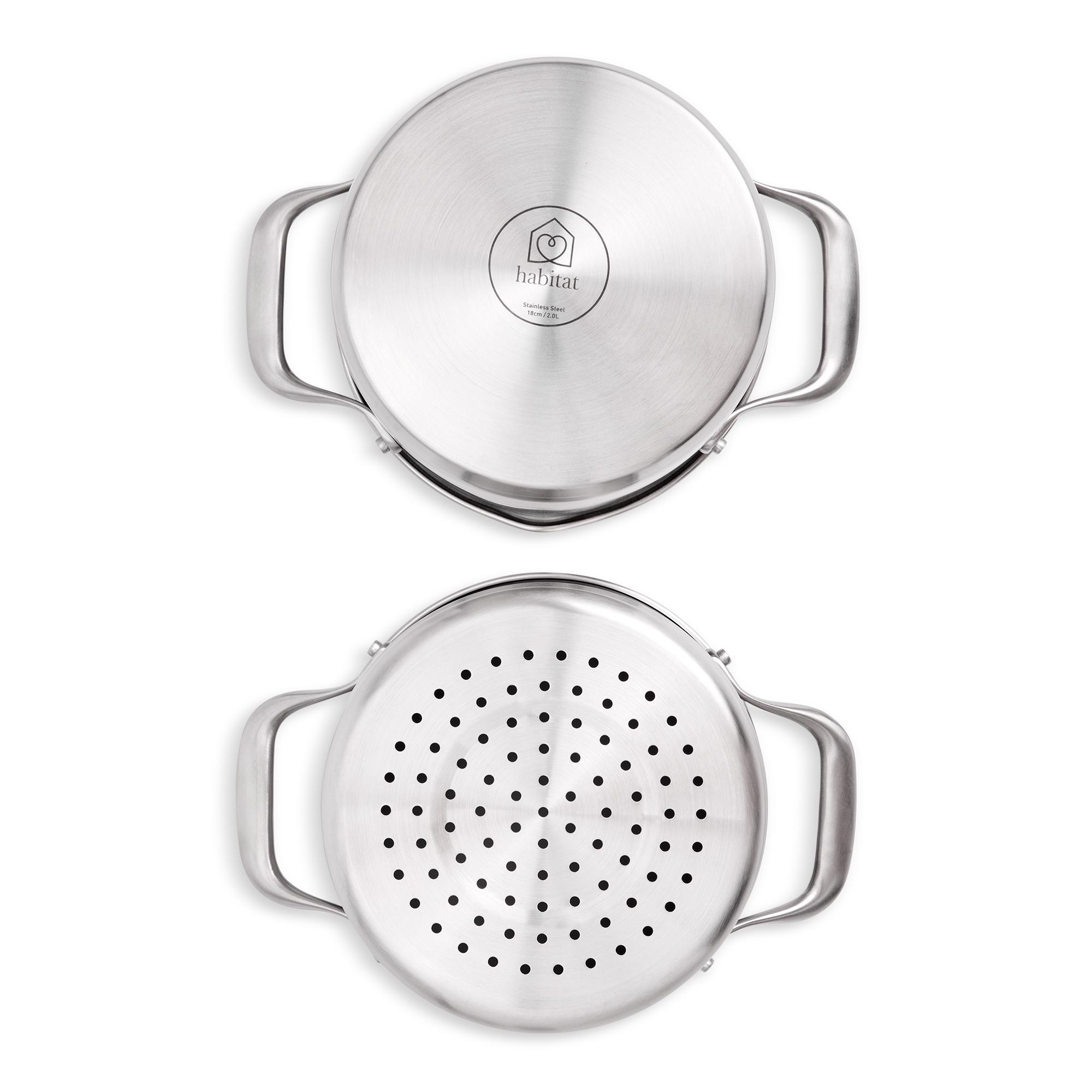 Habitat Ellipse Brushed 3 Tier Stainless Steel Steamer thumbnail 5