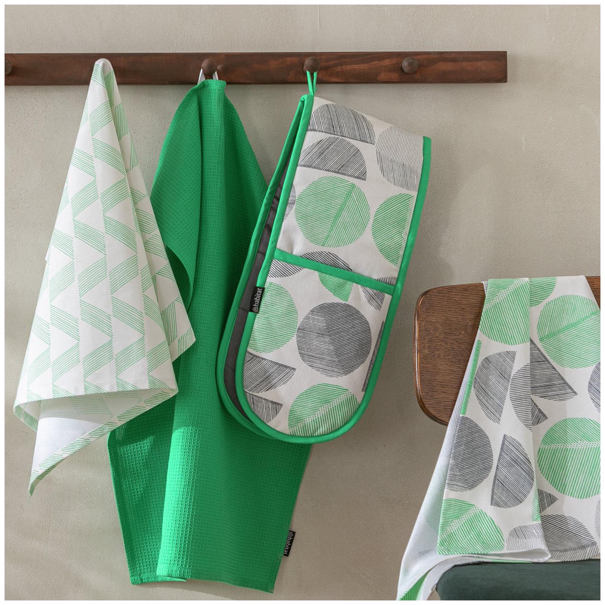 Habitat Pack of 3 Linear Circles Tea Towel thumbnail 2
