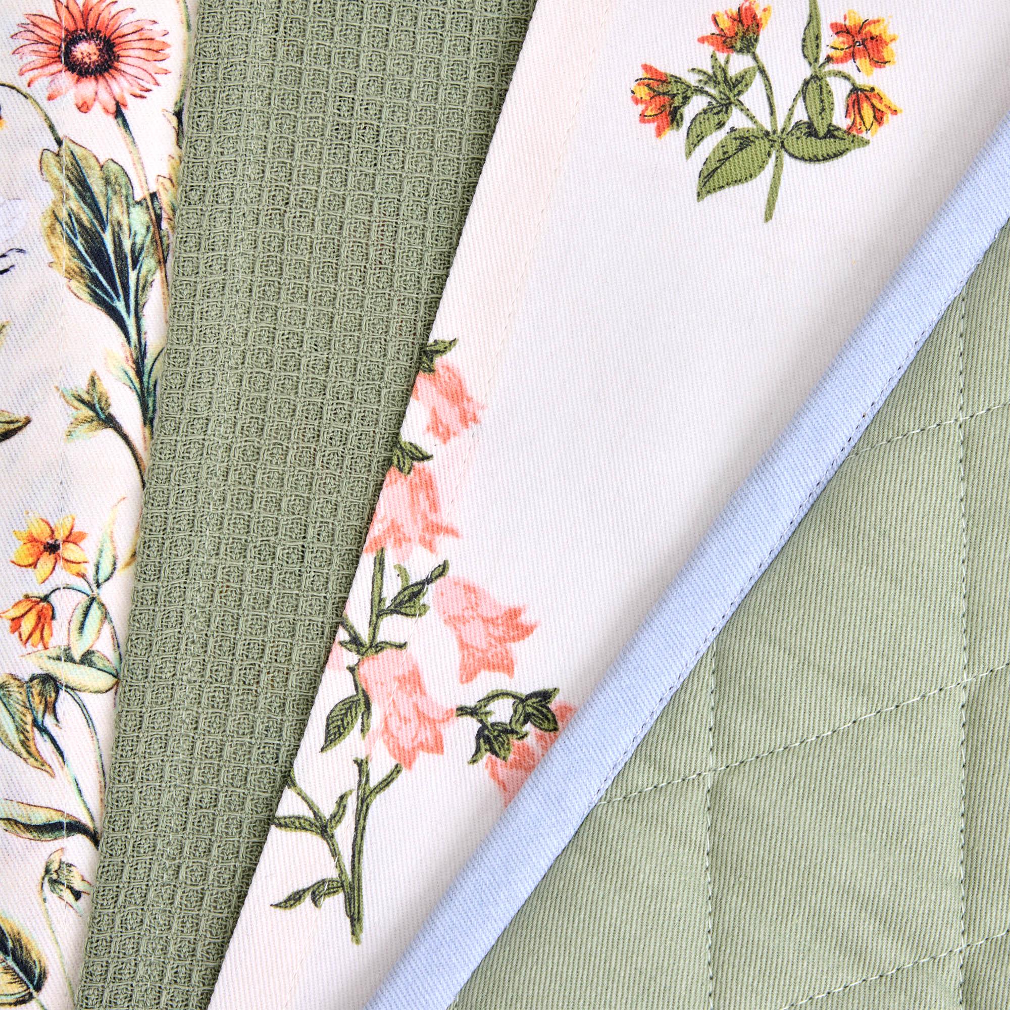 Sainsbury's Home Bee Floral Set of 3 Tea towels thumbnail 2