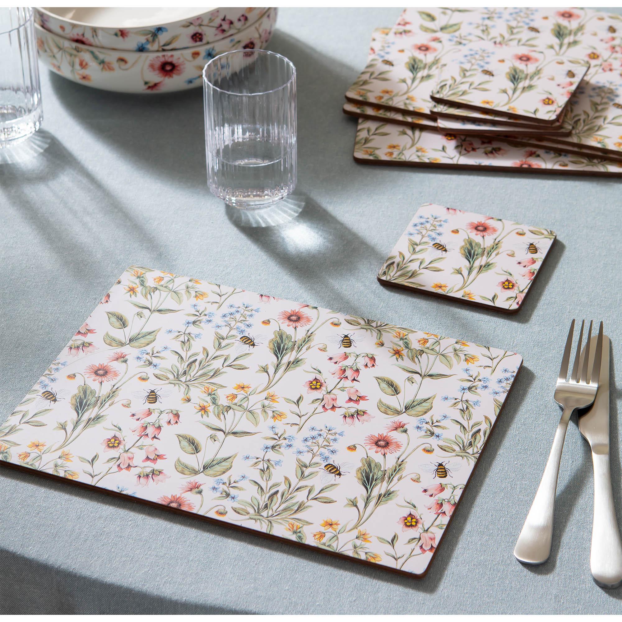 Sainsbury's Home Bee Floral Corkback Set of 4 Placemats thumbnail 2