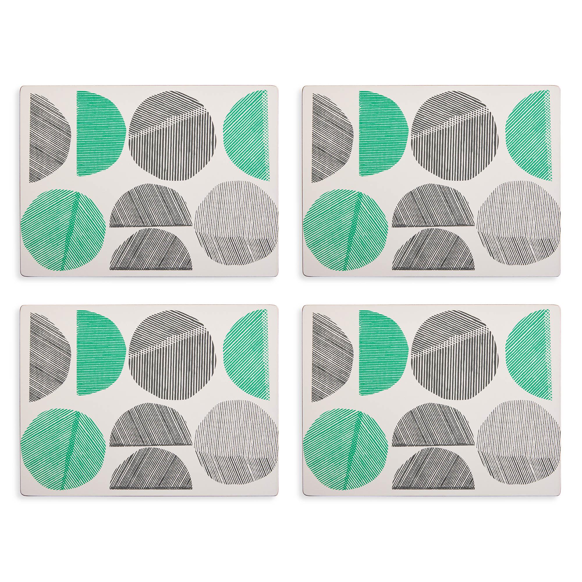 Habitat pack of 4 Linear Circles Placemats