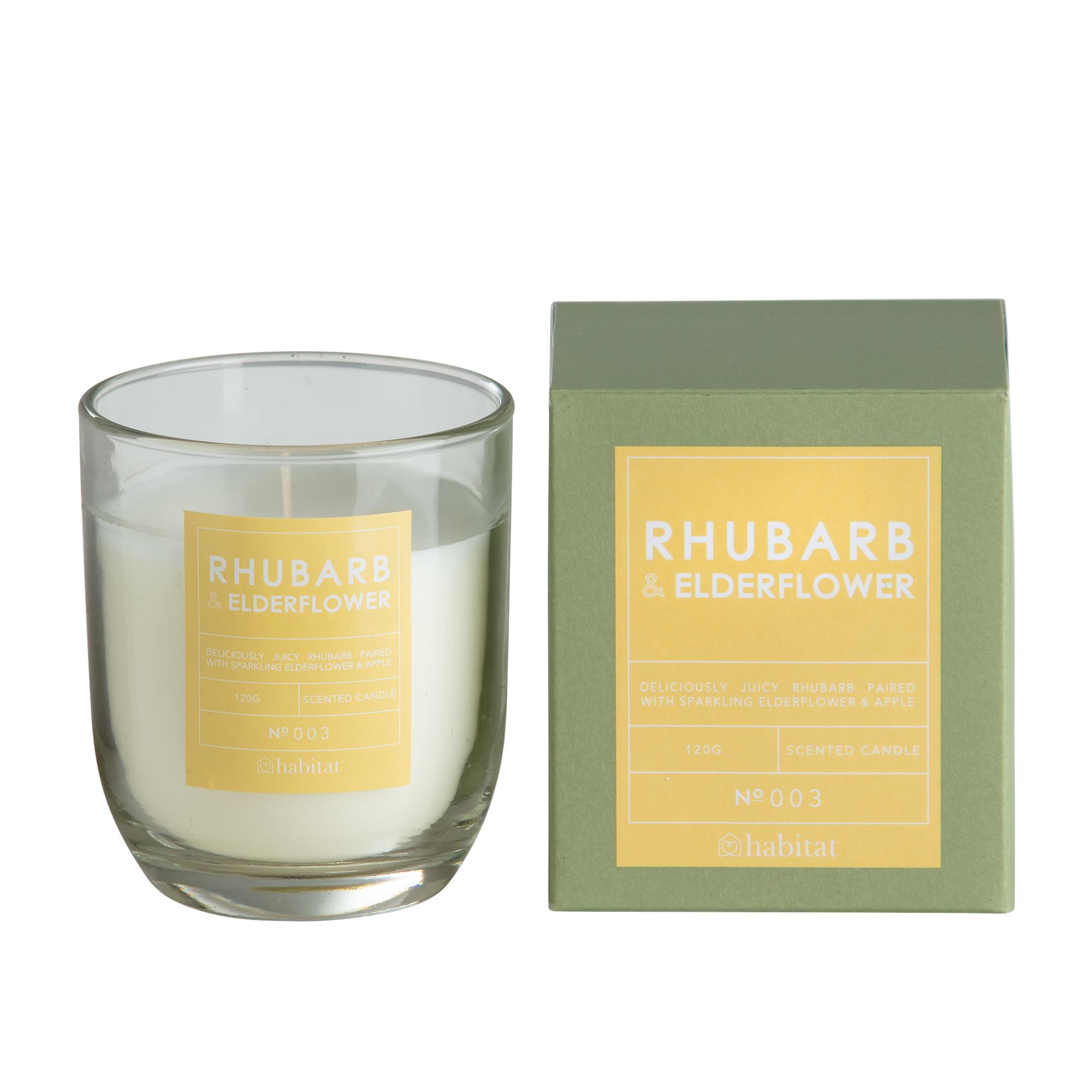 Habitat Scented Boxed Candle - Rhubarb & Elderflower