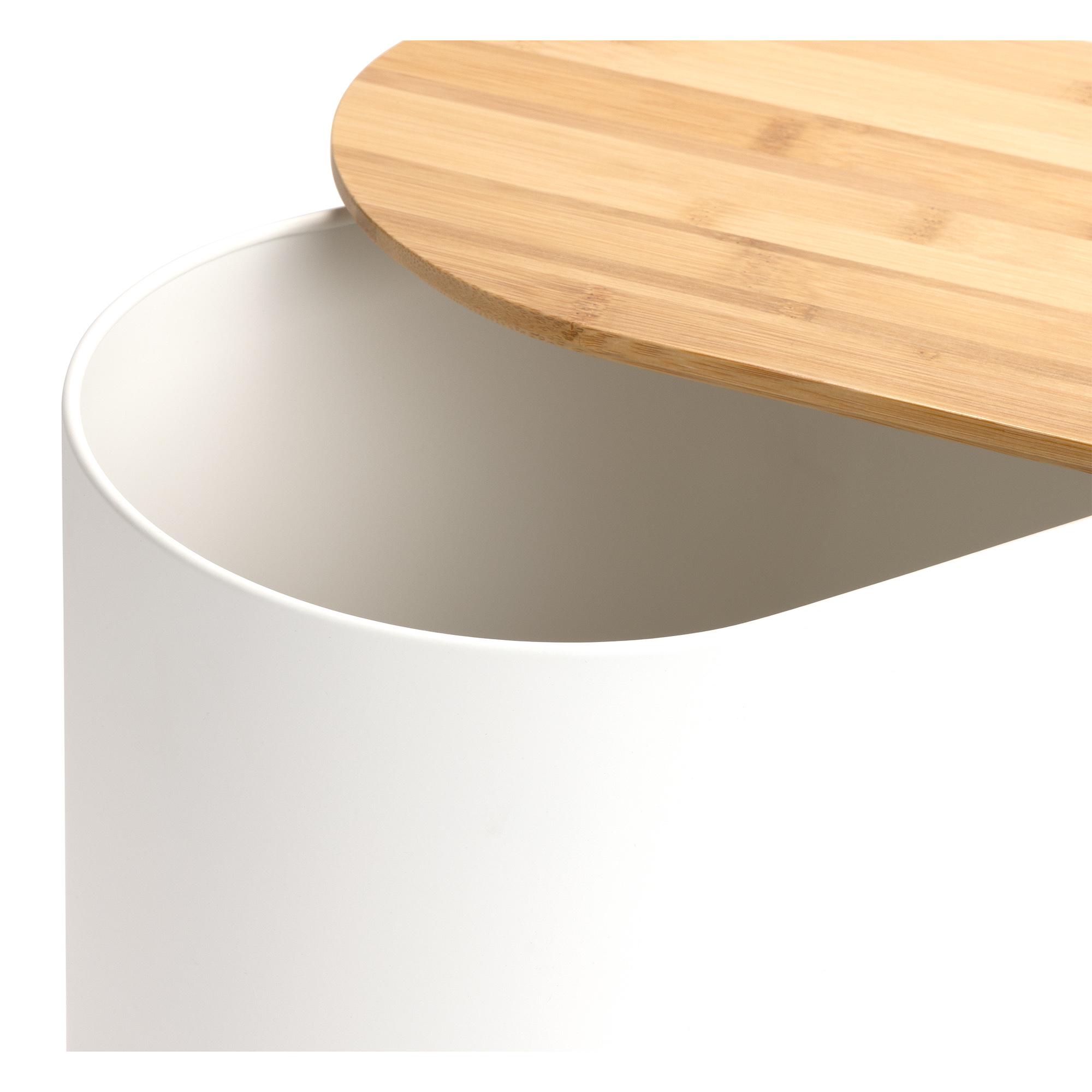 Habitat Embossed Text Carbon Steel Bread Bin thumbnail 3