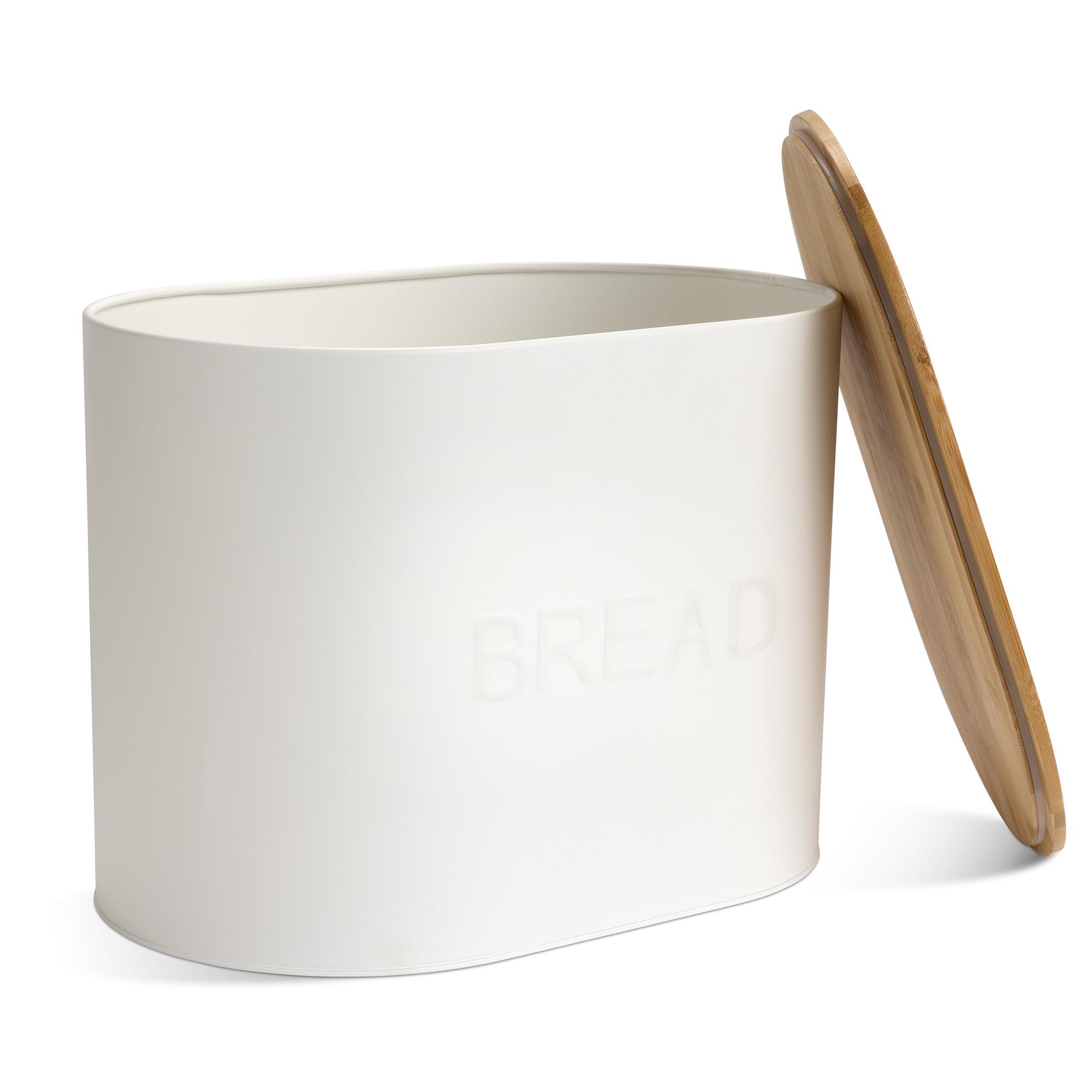 Habitat Embossed Text Carbon Steel Bread Bin thumbnail 4