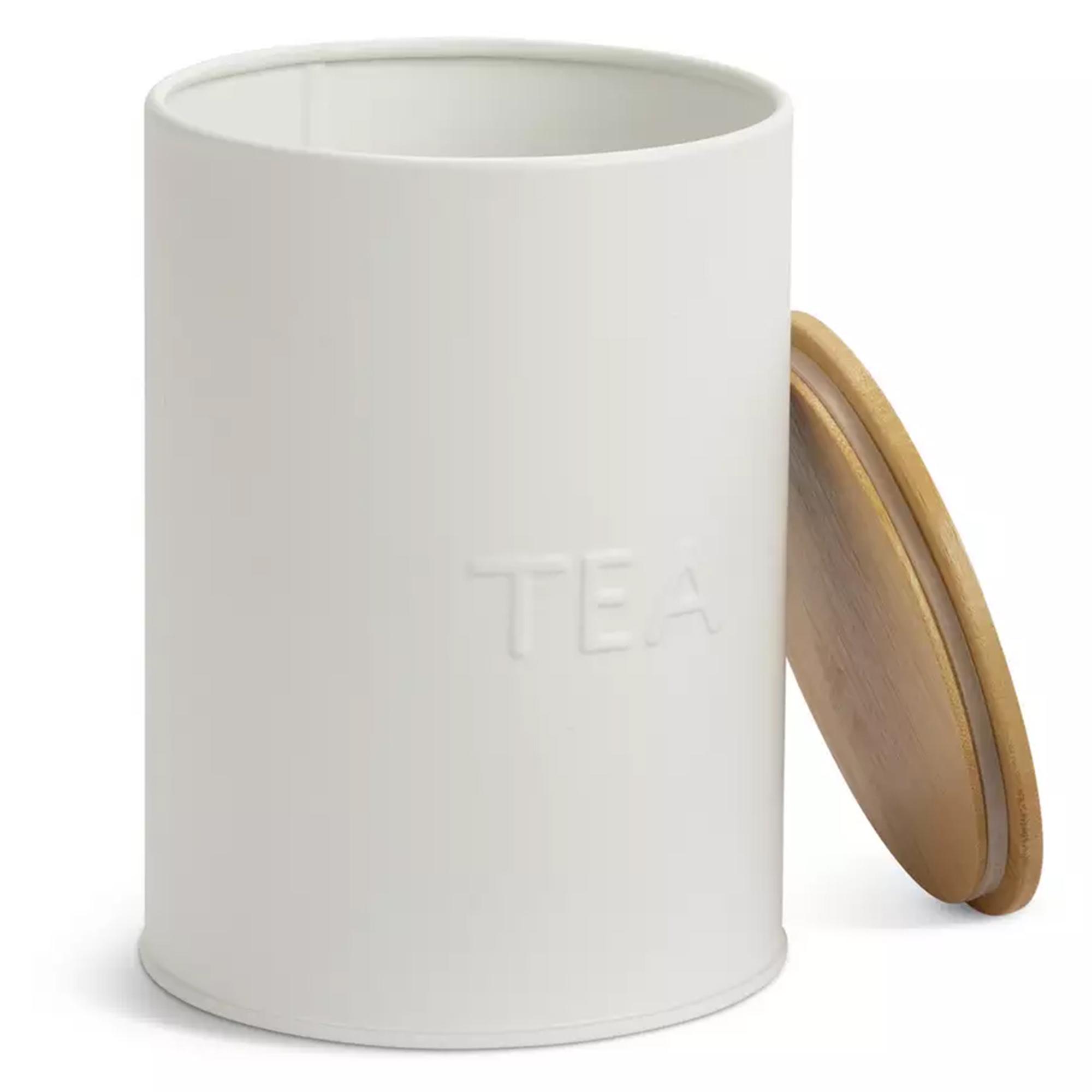Habitat Embossed Text Pack of 3 Canisters - White thumbnail 4
