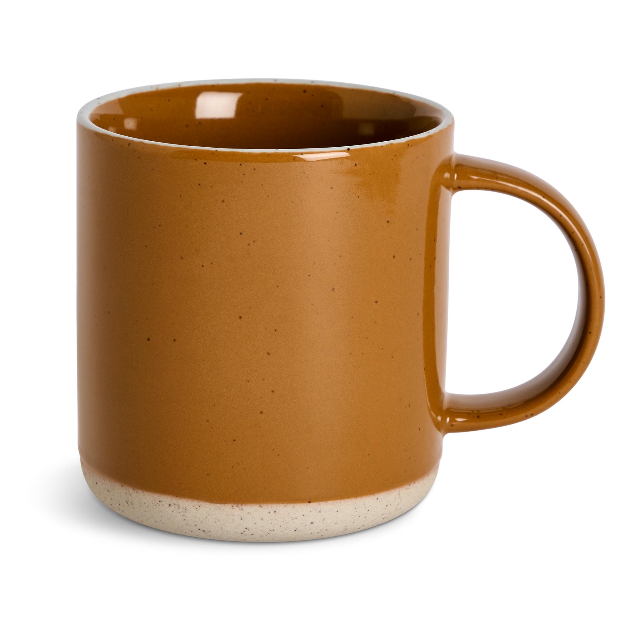 Habitat Gloss Raw Edge Mug - Camel