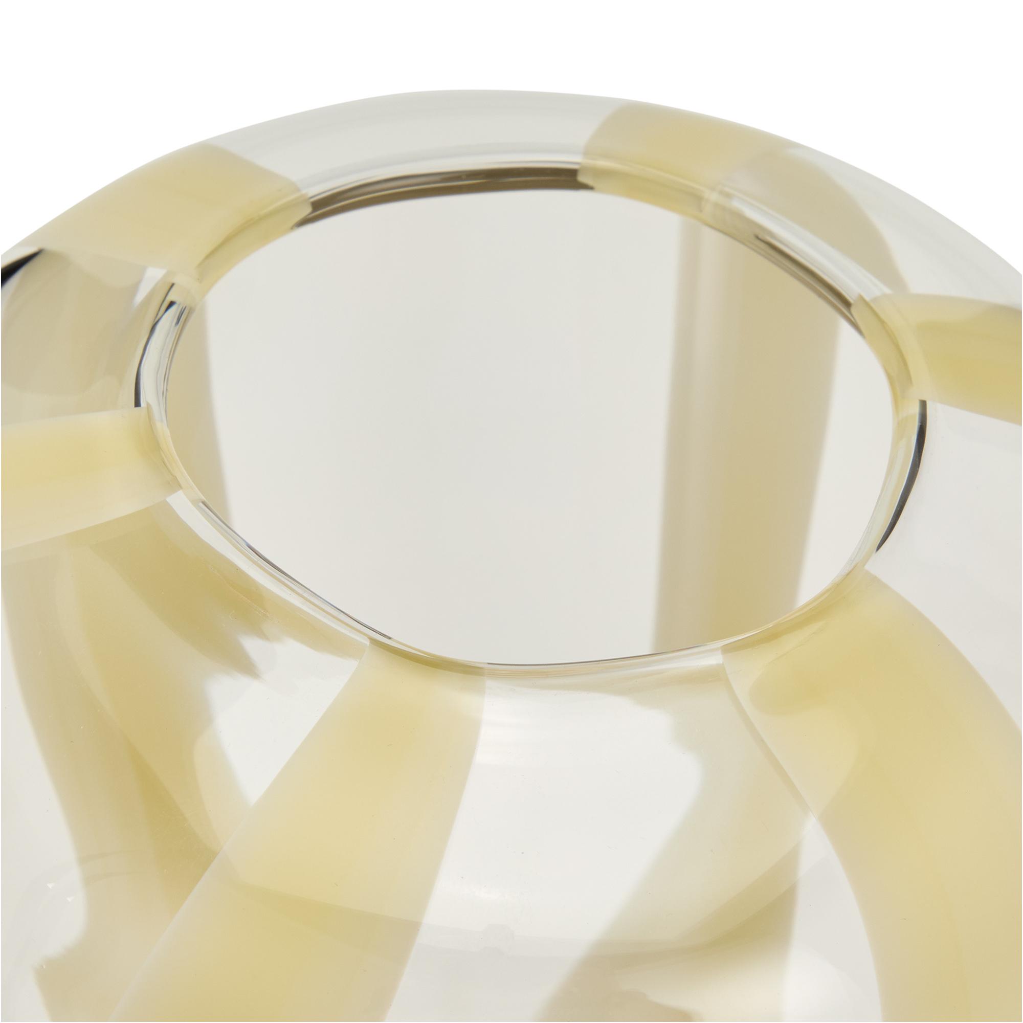 Habitat Art Glass Stripe Vase - Buttermilk thumbnail 3