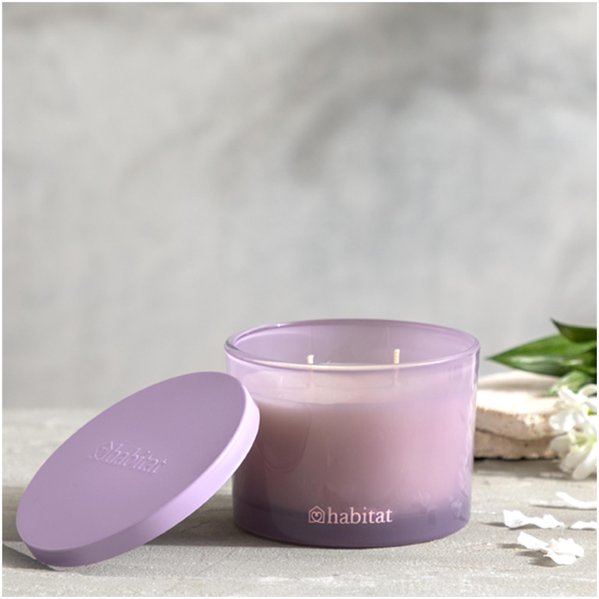 Habitat Multi Wick Candle - Jasmine & Pineapple Flower - Purpule thumbnail 2