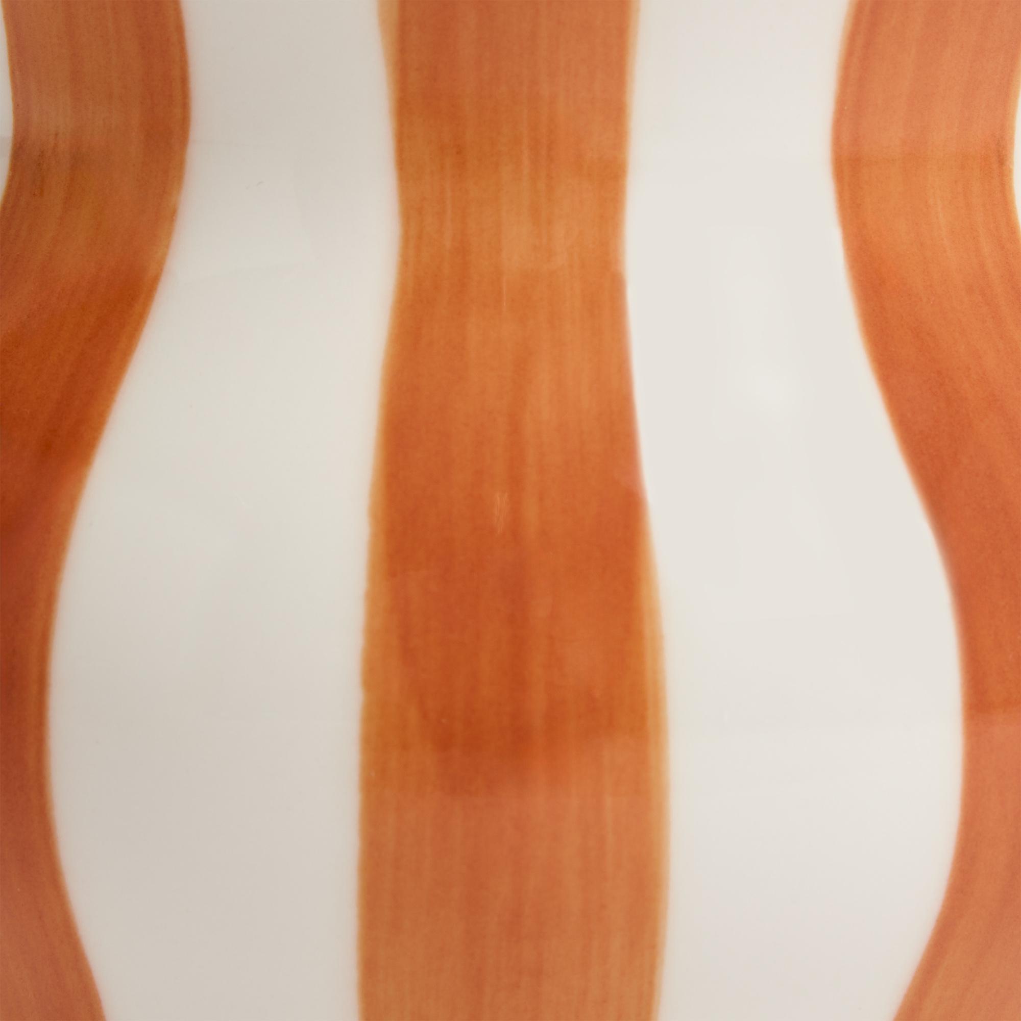 Habitat Hand Painted Rust Stripe Vase thumbnail 3