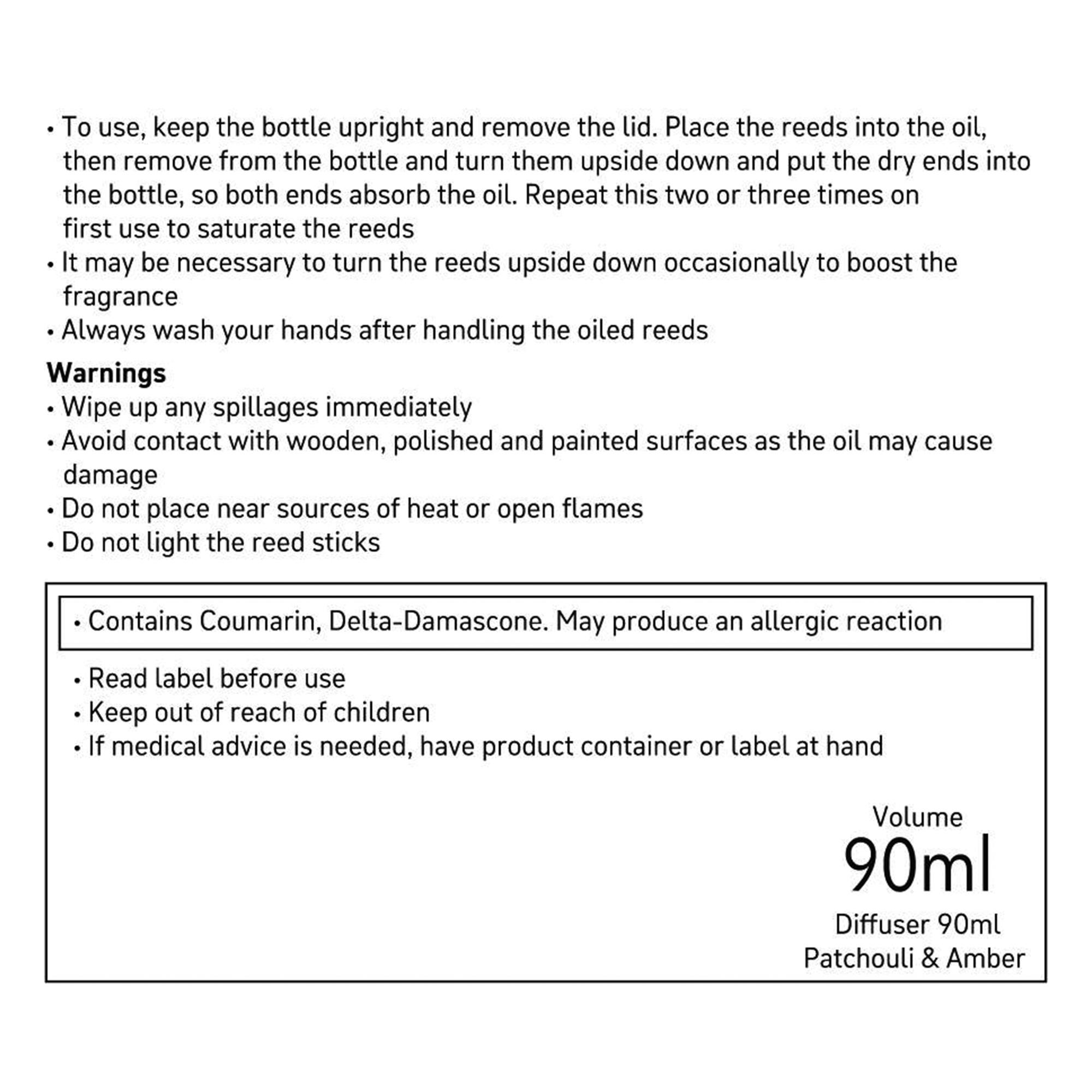 Habitat 90ml Scented Diffuser Refill - Patchouli & Amber thumbnail 5