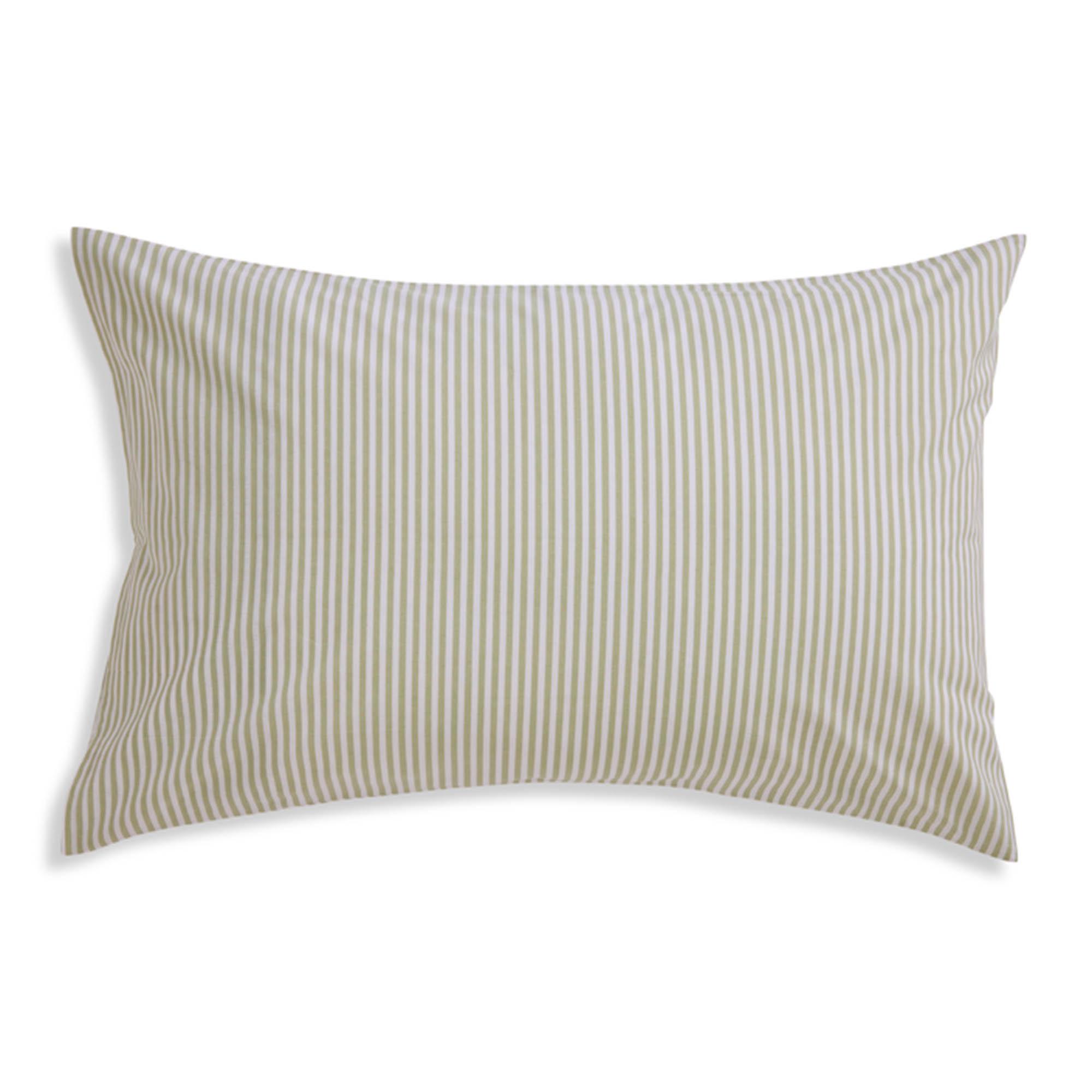 Habitat Oxford Stripe Green Printed Pillowcase thumbnail 3