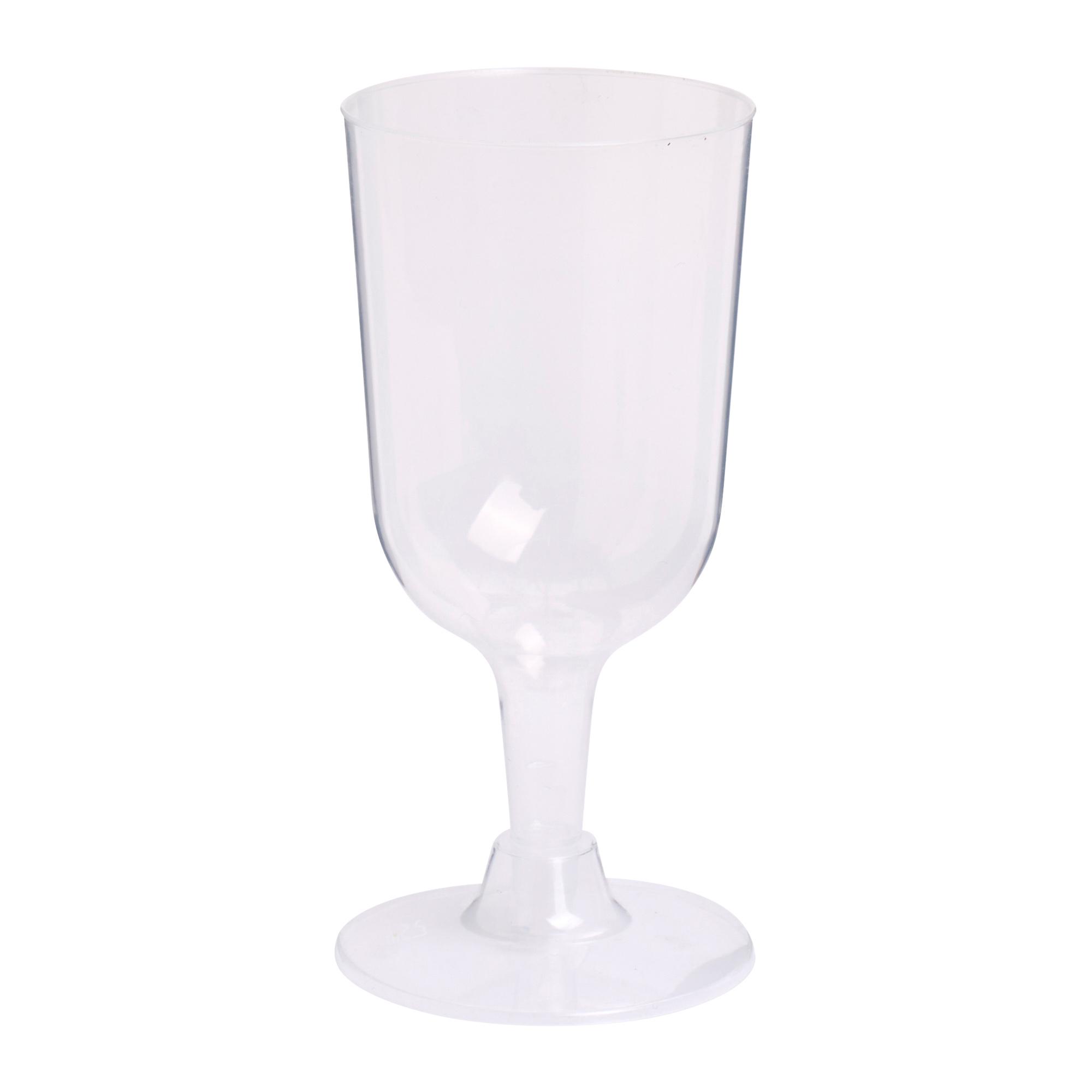 Sainsbury's Home Pack of 10 Reusable Recyclable Clear Plastic Wine Glasses - 170ml