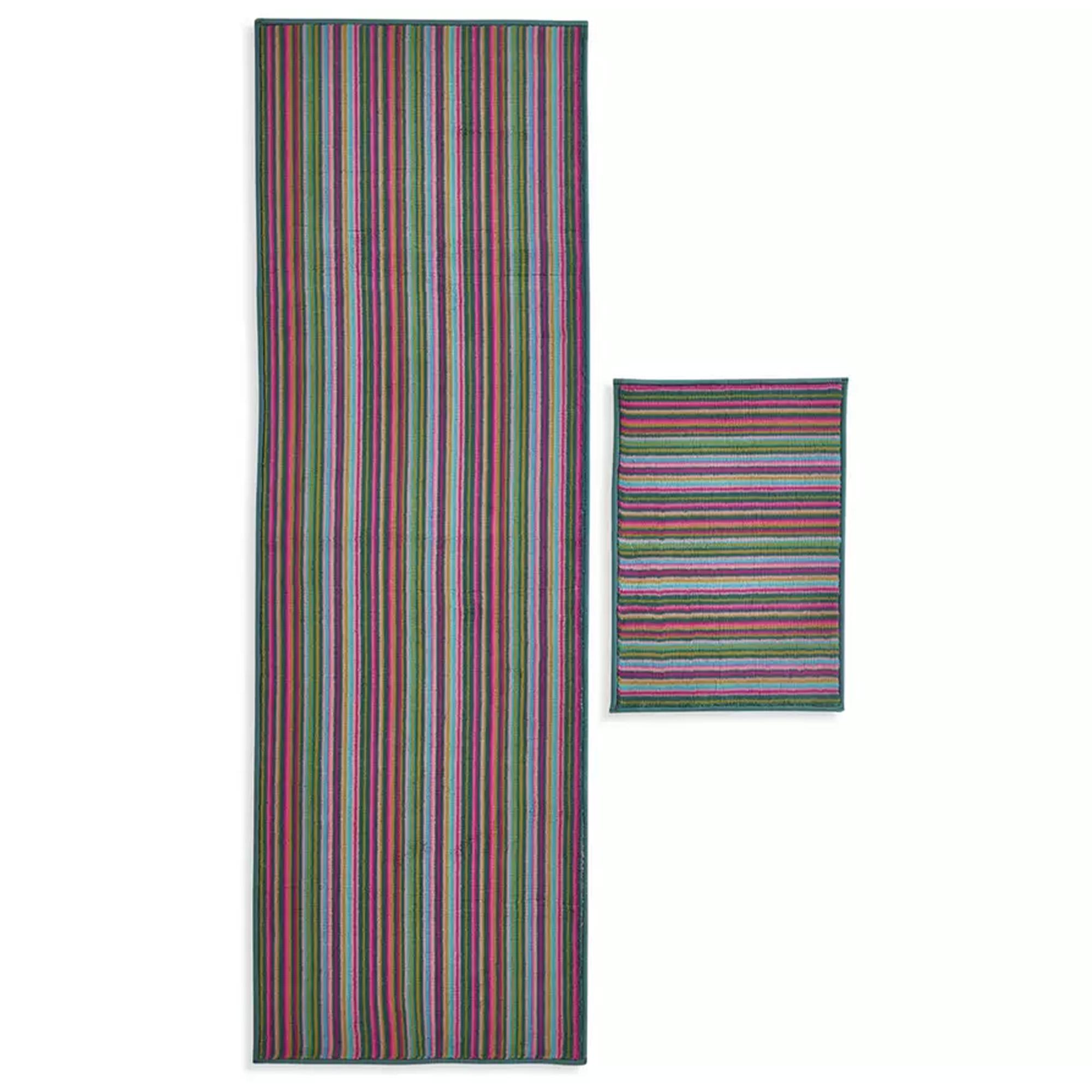 Sainsbury's Home Washable Bright Stripe Runner & Mat Set - 180x57cm thumbnail 2