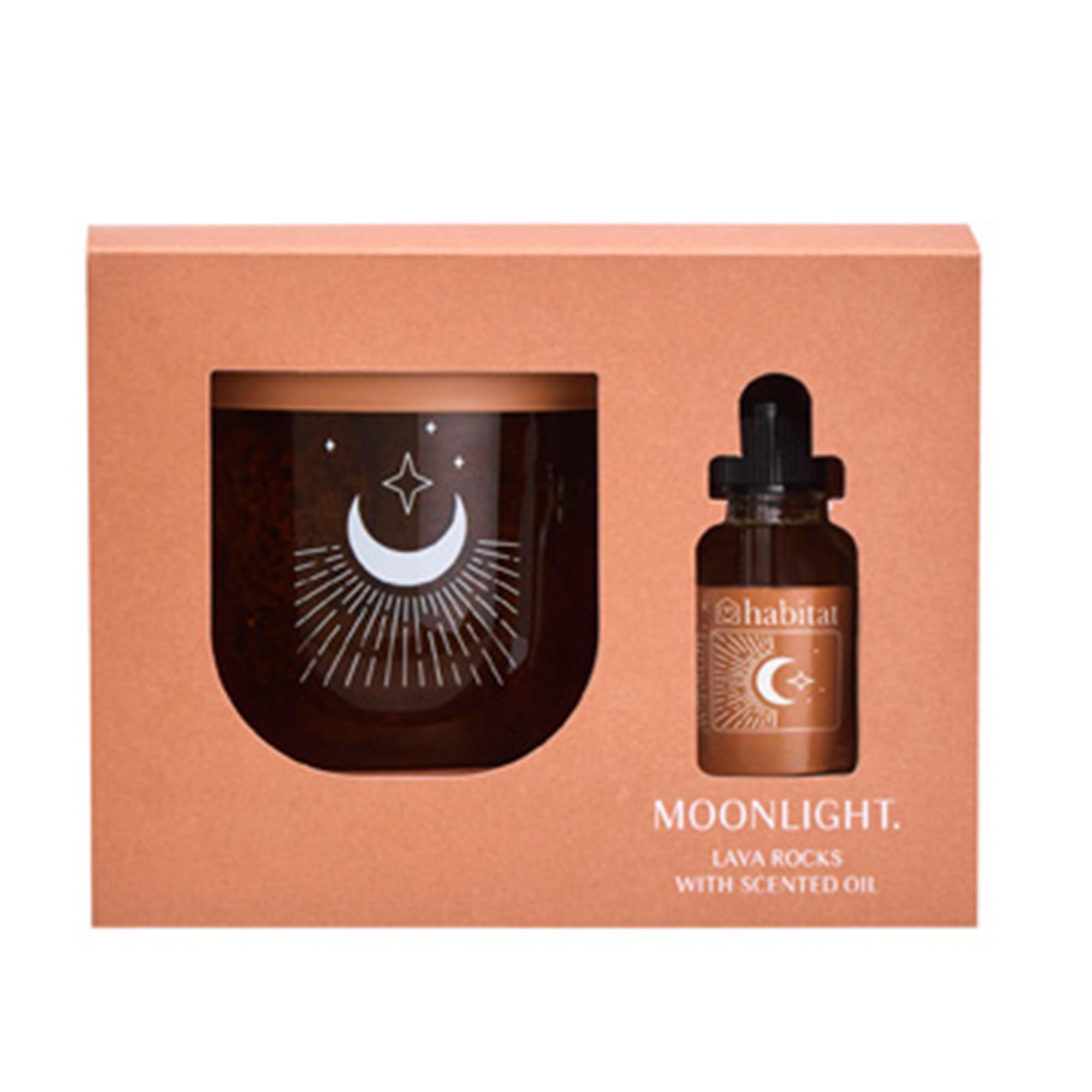 Habitat Scented Lava/Crystal Rocks with Oil Moonlight - Amber Moon