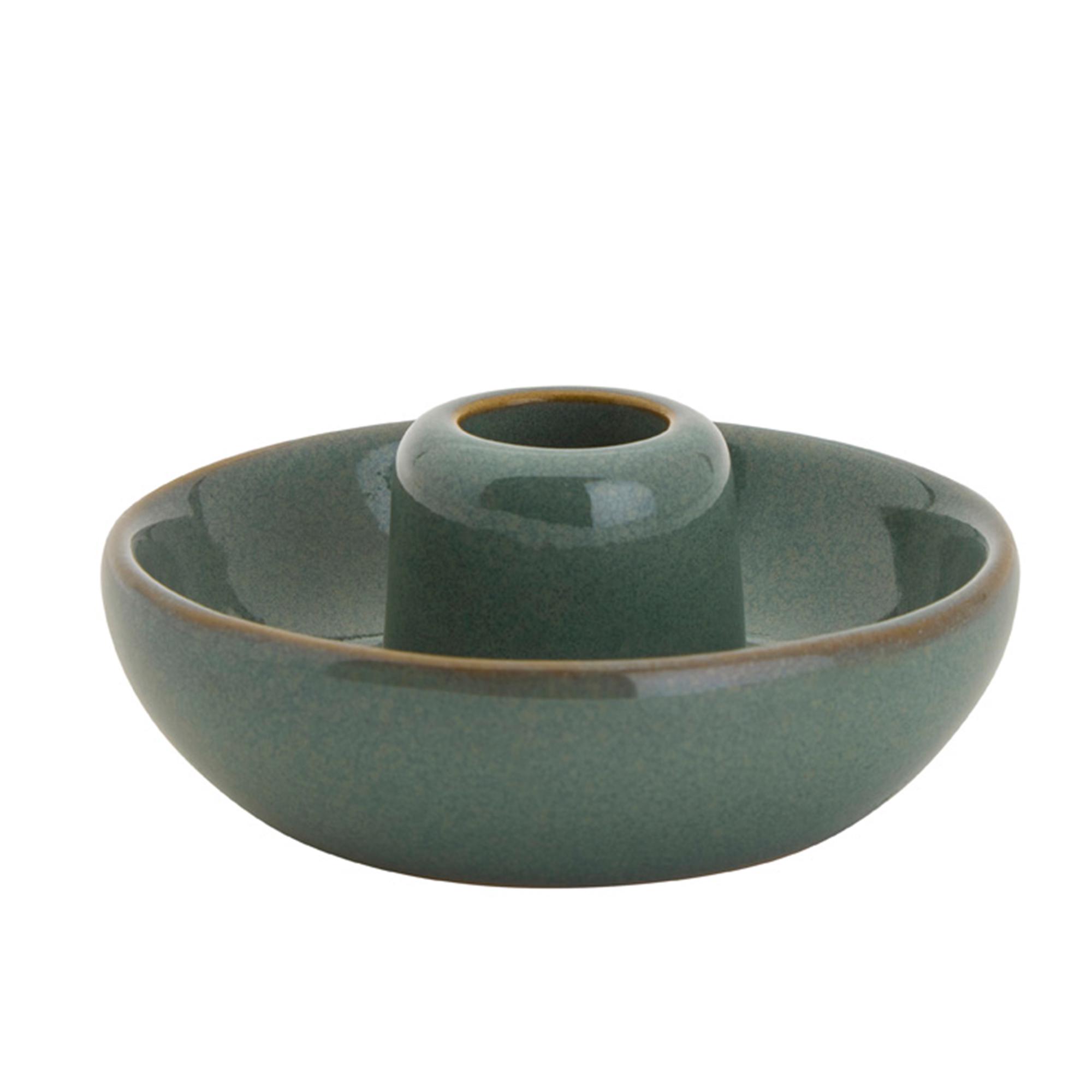 Habitat Ceramic Taper Holder Green Glaze