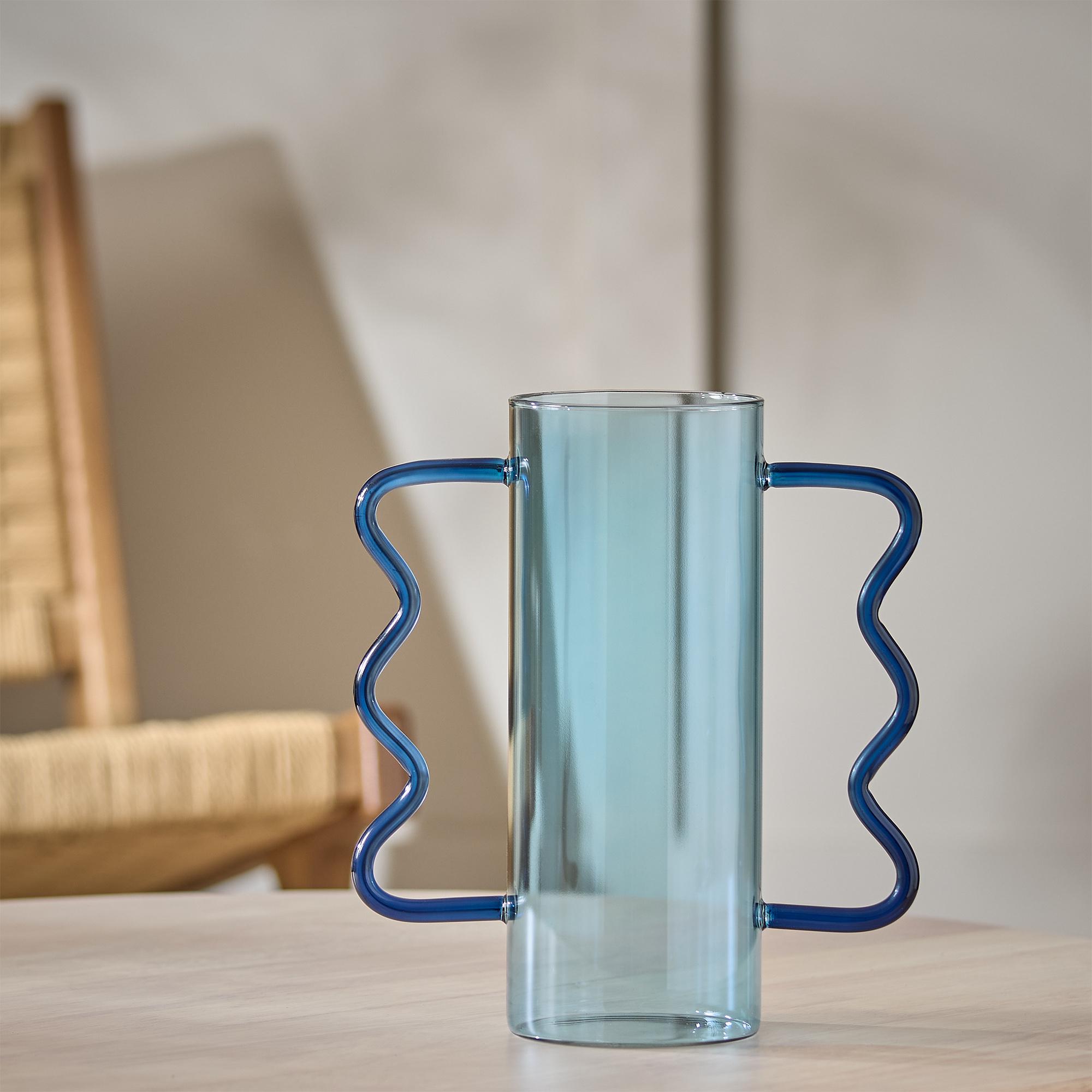 Habitat Wiggle Handled Vase - Blue thumbnail 2